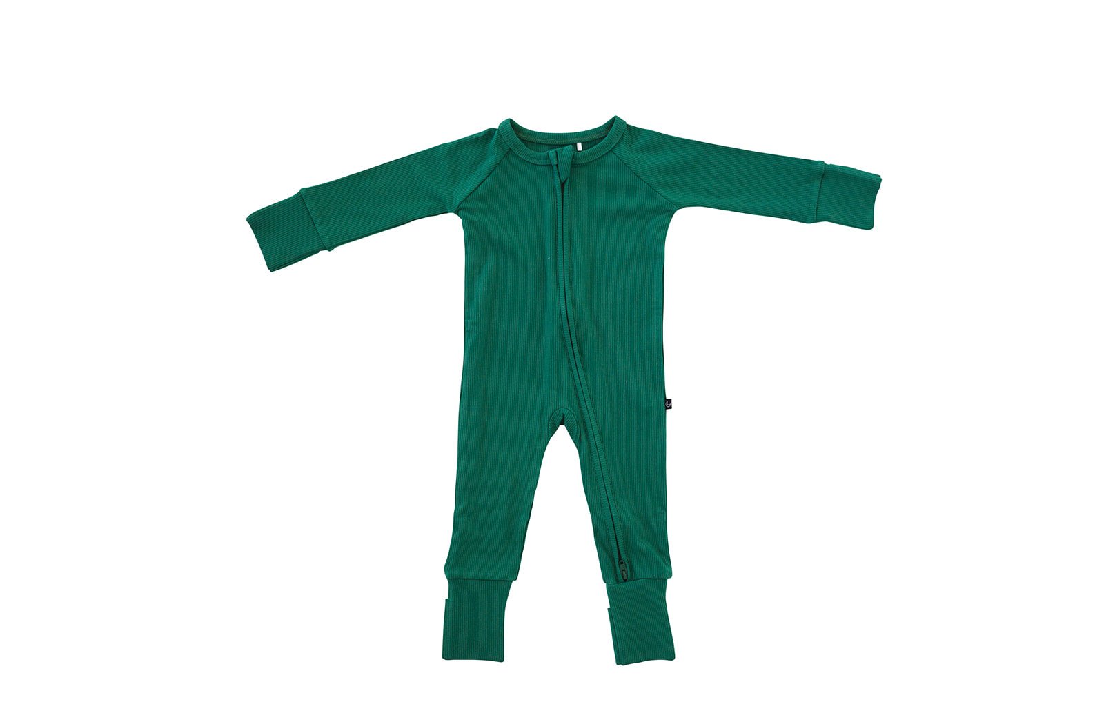 ADAPTIVE ZIP JAMMIES RIBBED SOLID - MISTLETOE - The Sleepy Sloth