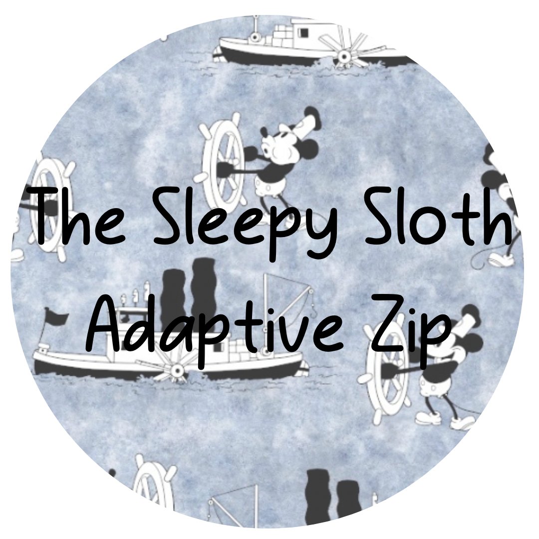 ADAPTIVE ZIP JAMMIES - STEAMBOAT WILLIE - The Sleepy Sloth