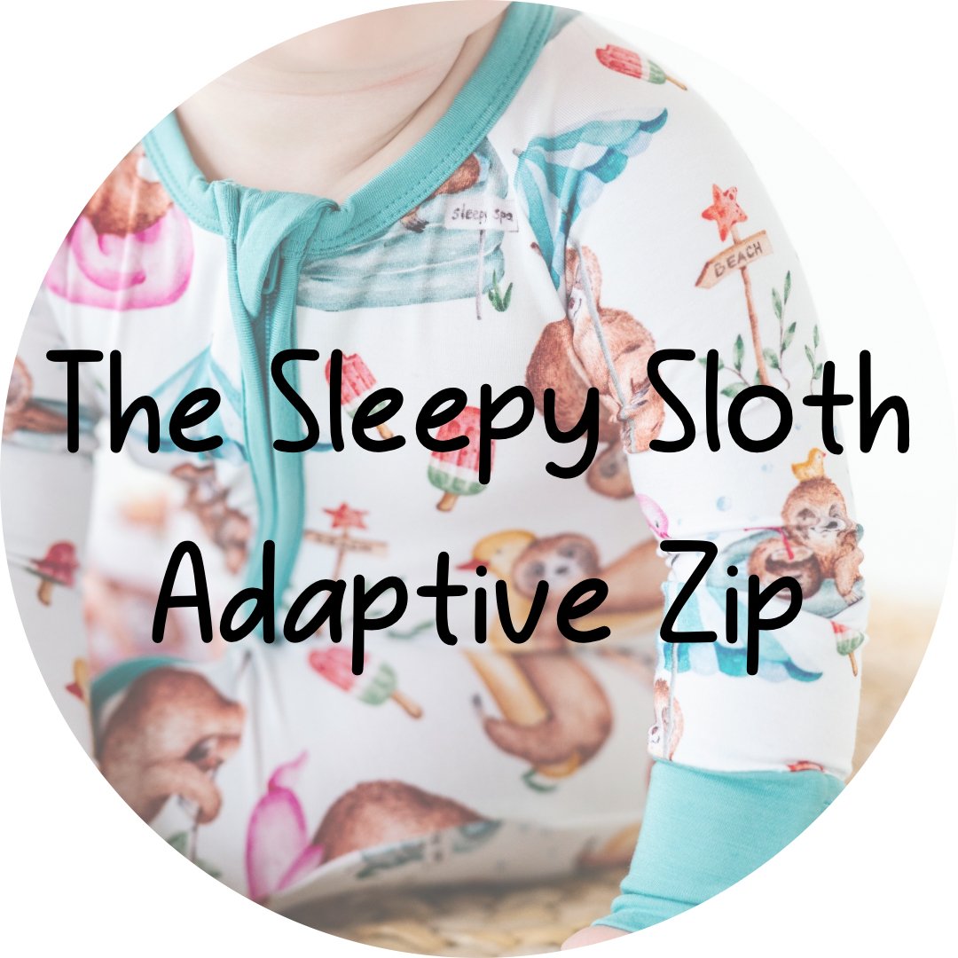ADAPTIVE ZIP JAMMIES - SUMMER DAZE - The Sleepy Sloth