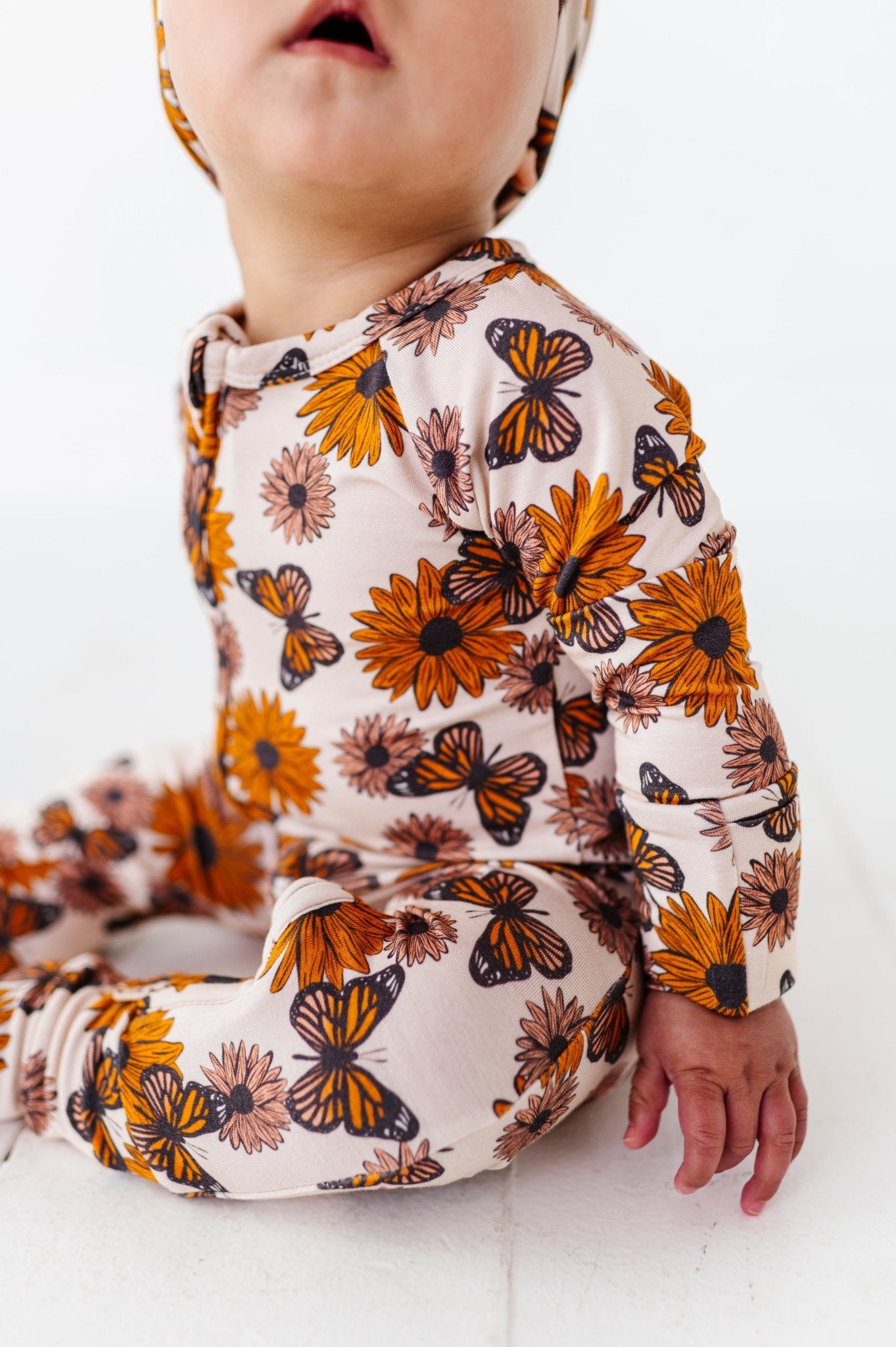 ADAPTIVE ZIP JAMMIES - SUNFLOWER HARVEST - The Sleepy Sloth