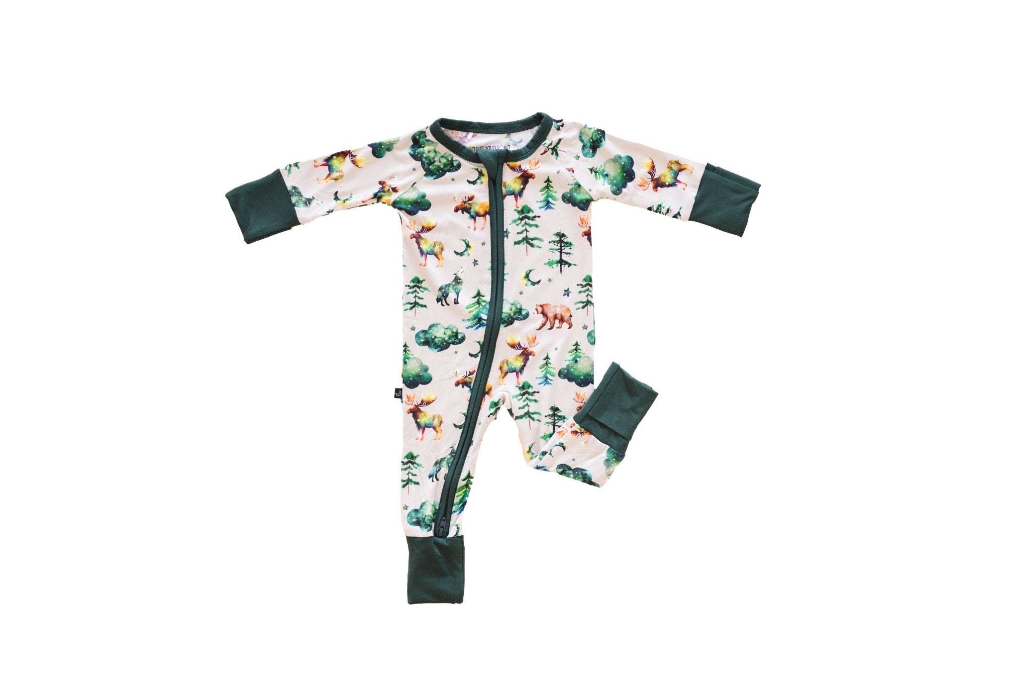 ADAPTIVE ZIP JAMMIES - WOODLAND NIGHTS - The Sleepy Sloth