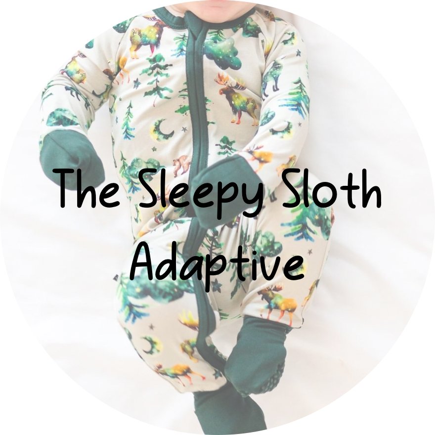 ADAPTIVE ZIP JAMMIES - WOODLAND NIGHTS - The Sleepy Sloth