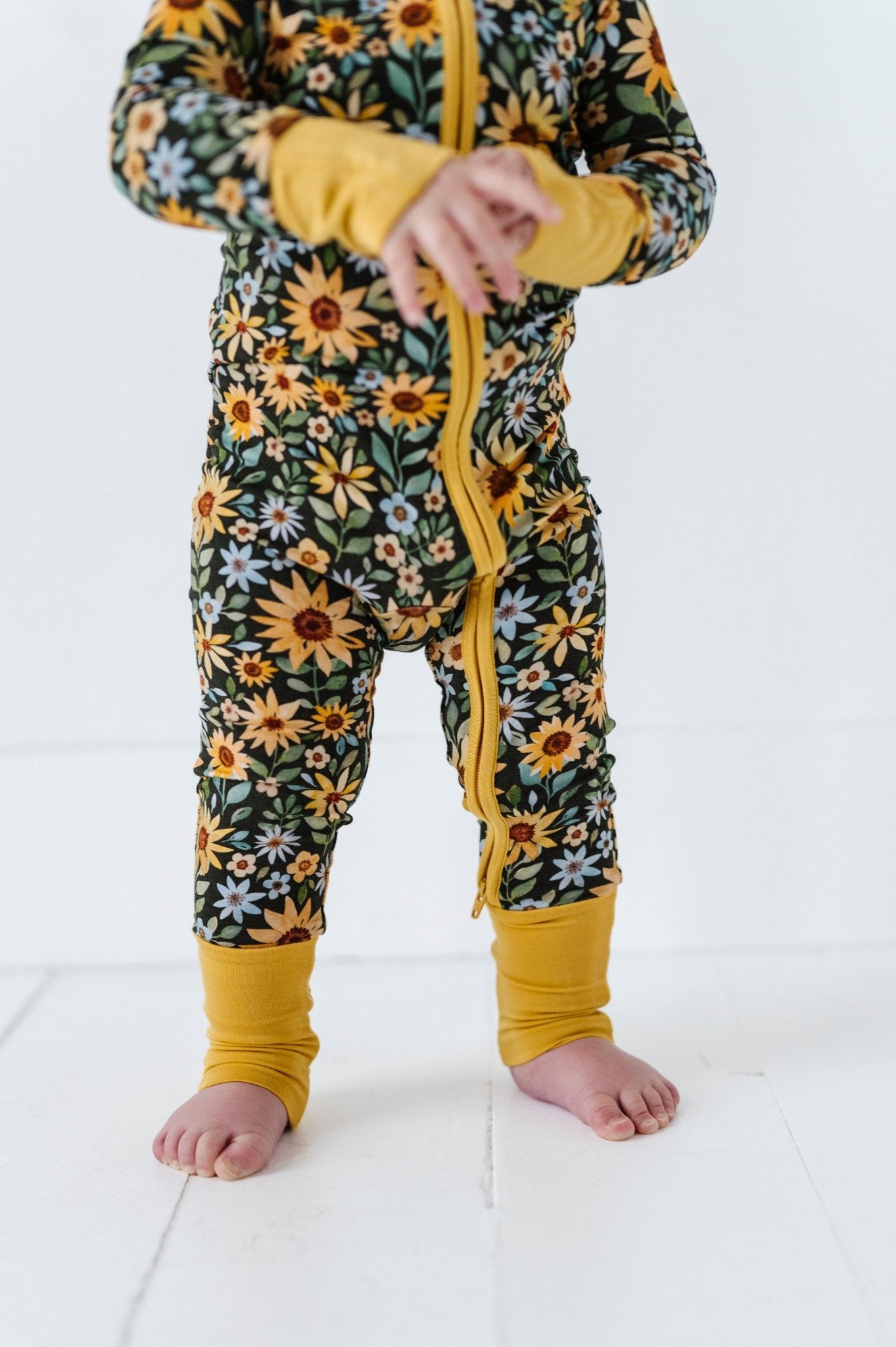 ADAPTIVE ZIP JAMMIES - YOU ARE MY SUNFLOWER - The Sleepy Sloth