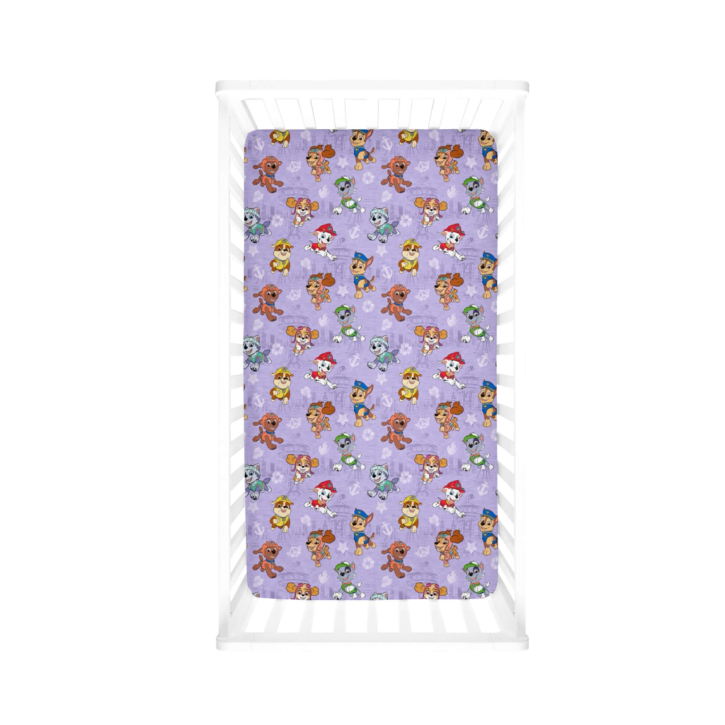 PREORDER CRIB SHEET - PAW PATROL™ ON A ROLL! (LILAC)