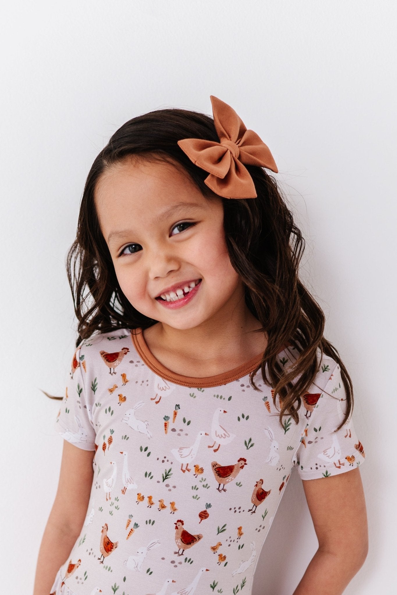 Big Bow Clip - FARMSTEAD FRIENDS - The Sleepy Sloth