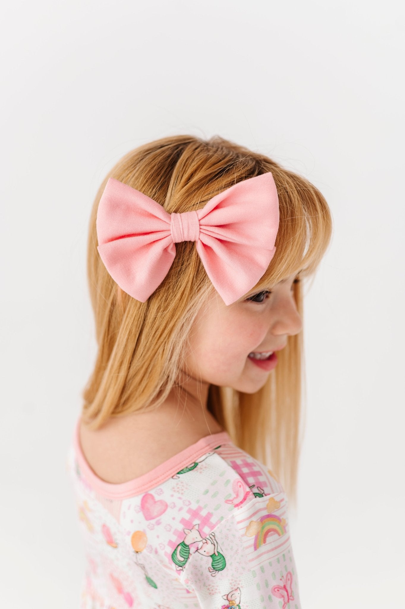 Big Clip Bow - PRETTY IN PIGLET - The Sleepy Sloth