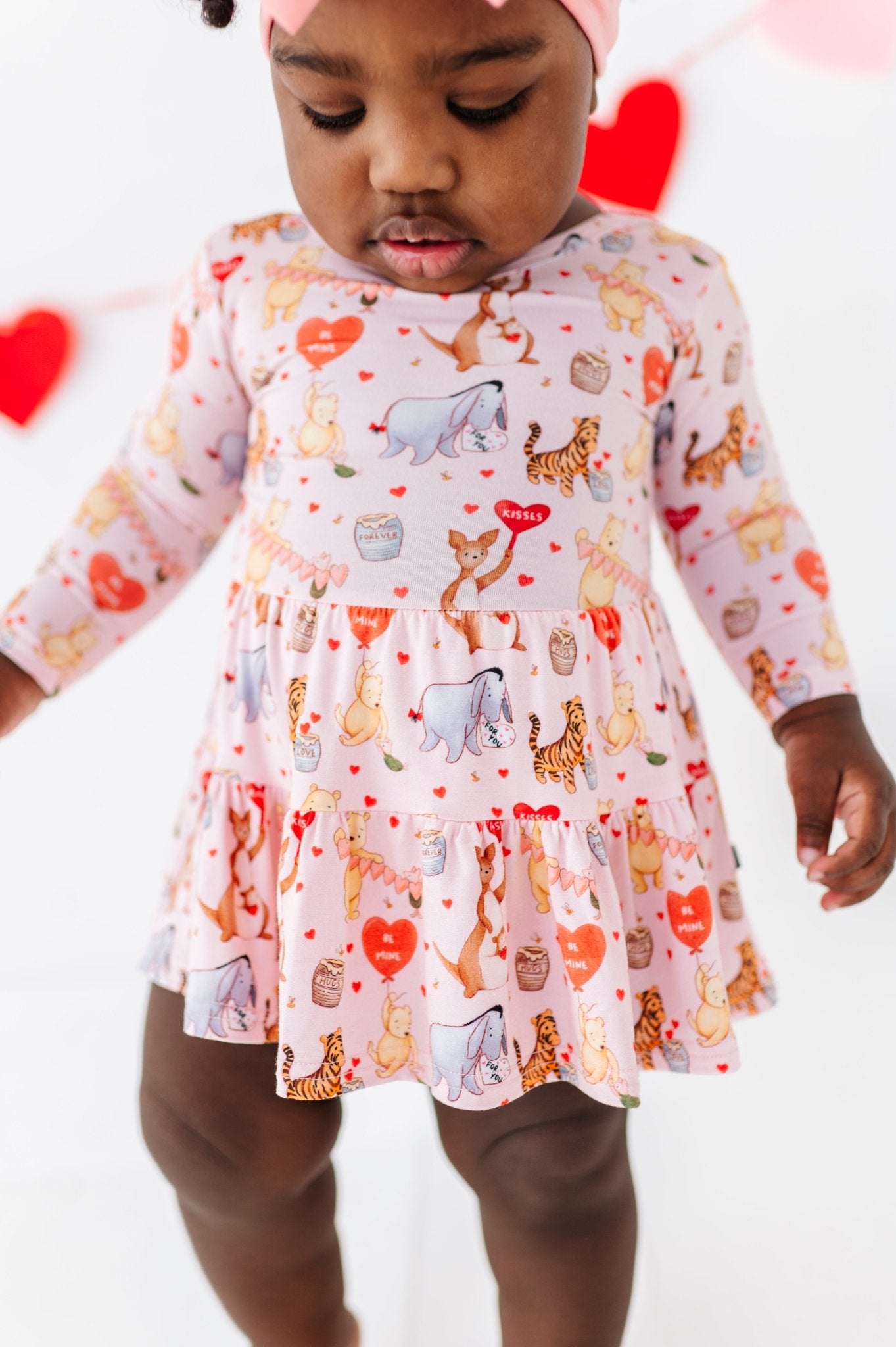 BODYSUIT TWIRL DRESS - 100 ACRES OF KISSES - The Sleepy Sloth