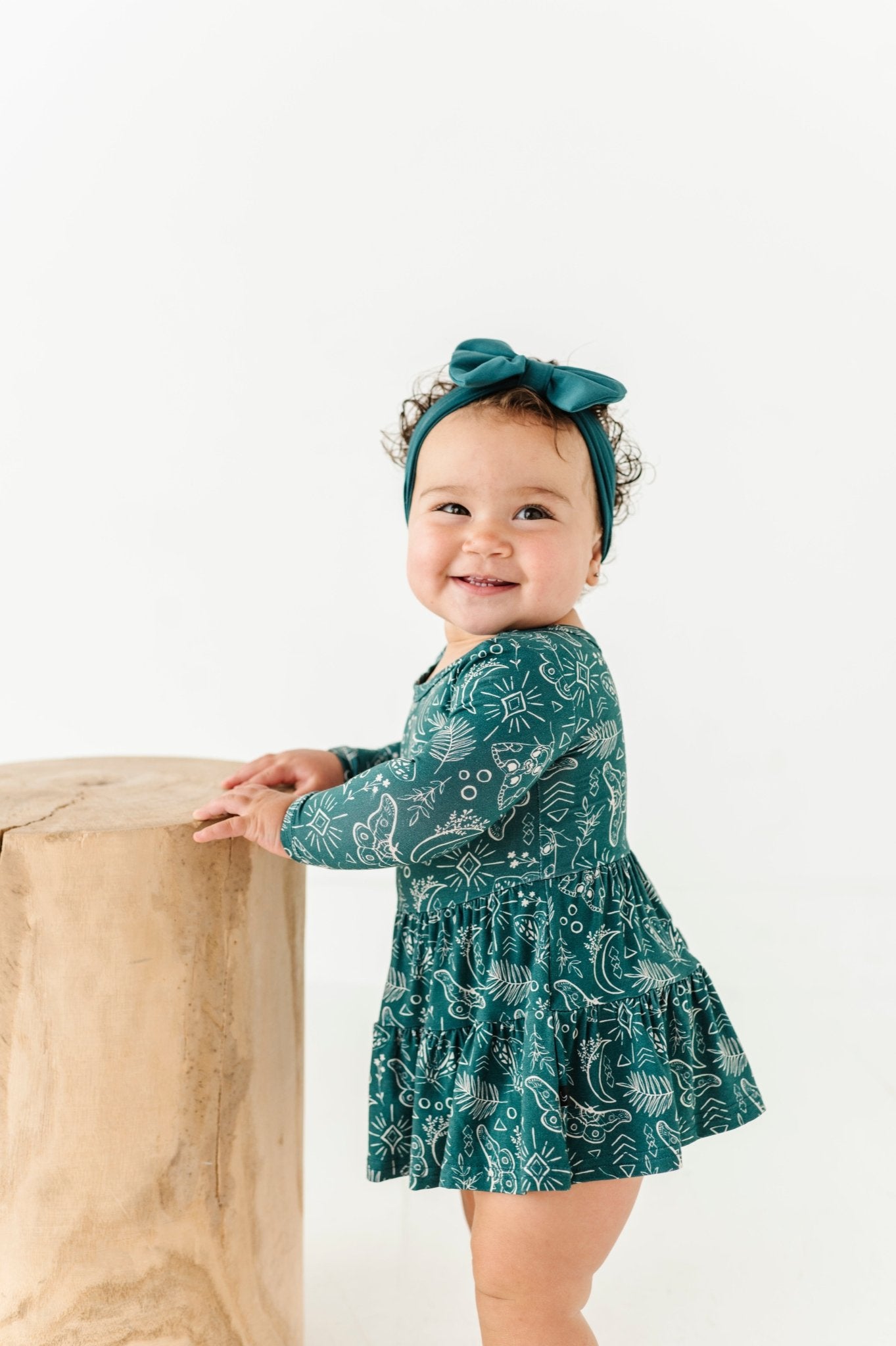 Bodysuit Twirl Dress - CELESTIAL MOTHS - The Sleepy Sloth