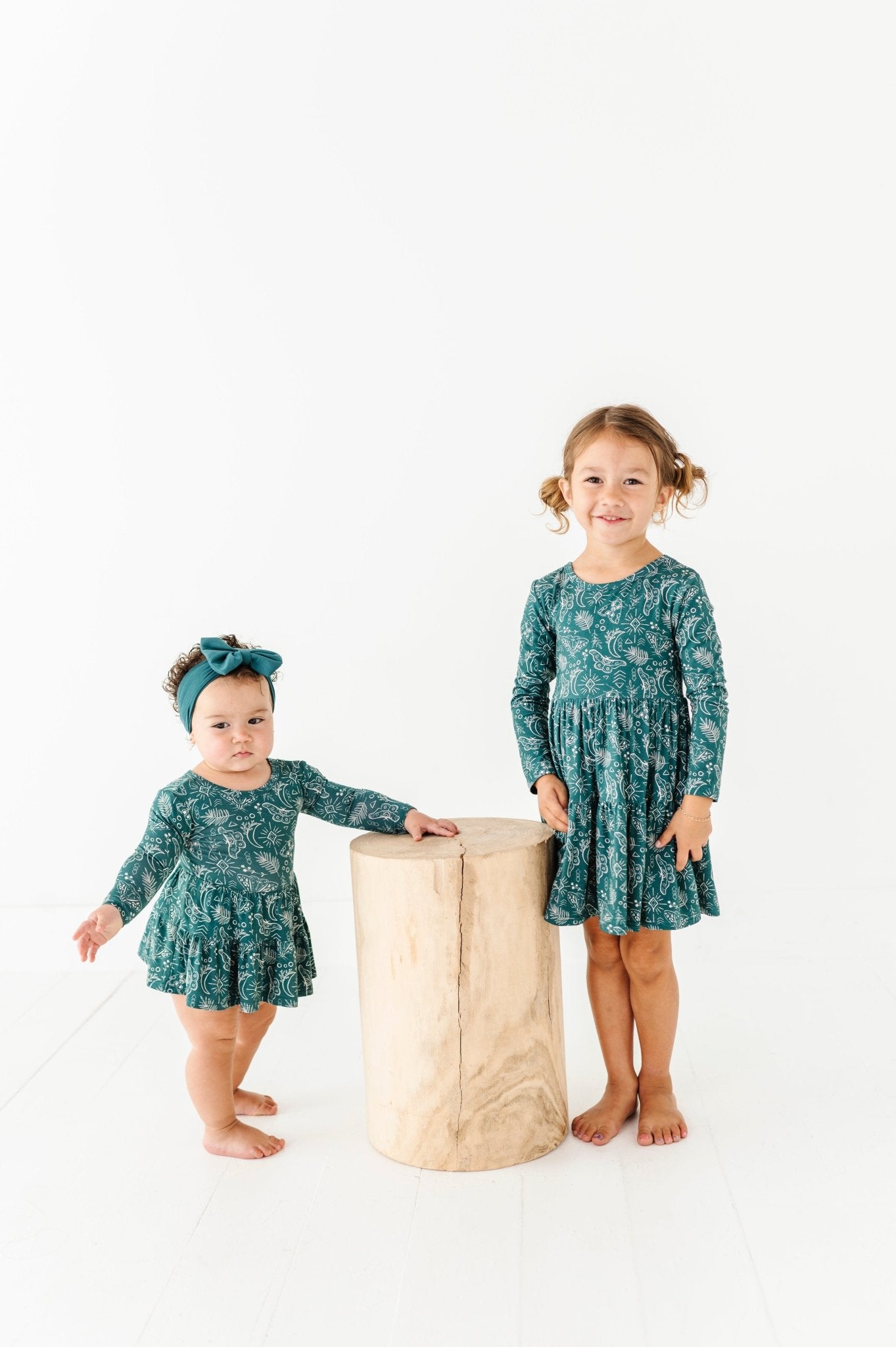 Bodysuit Twirl Dress - CELESTIAL MOTHS - The Sleepy Sloth