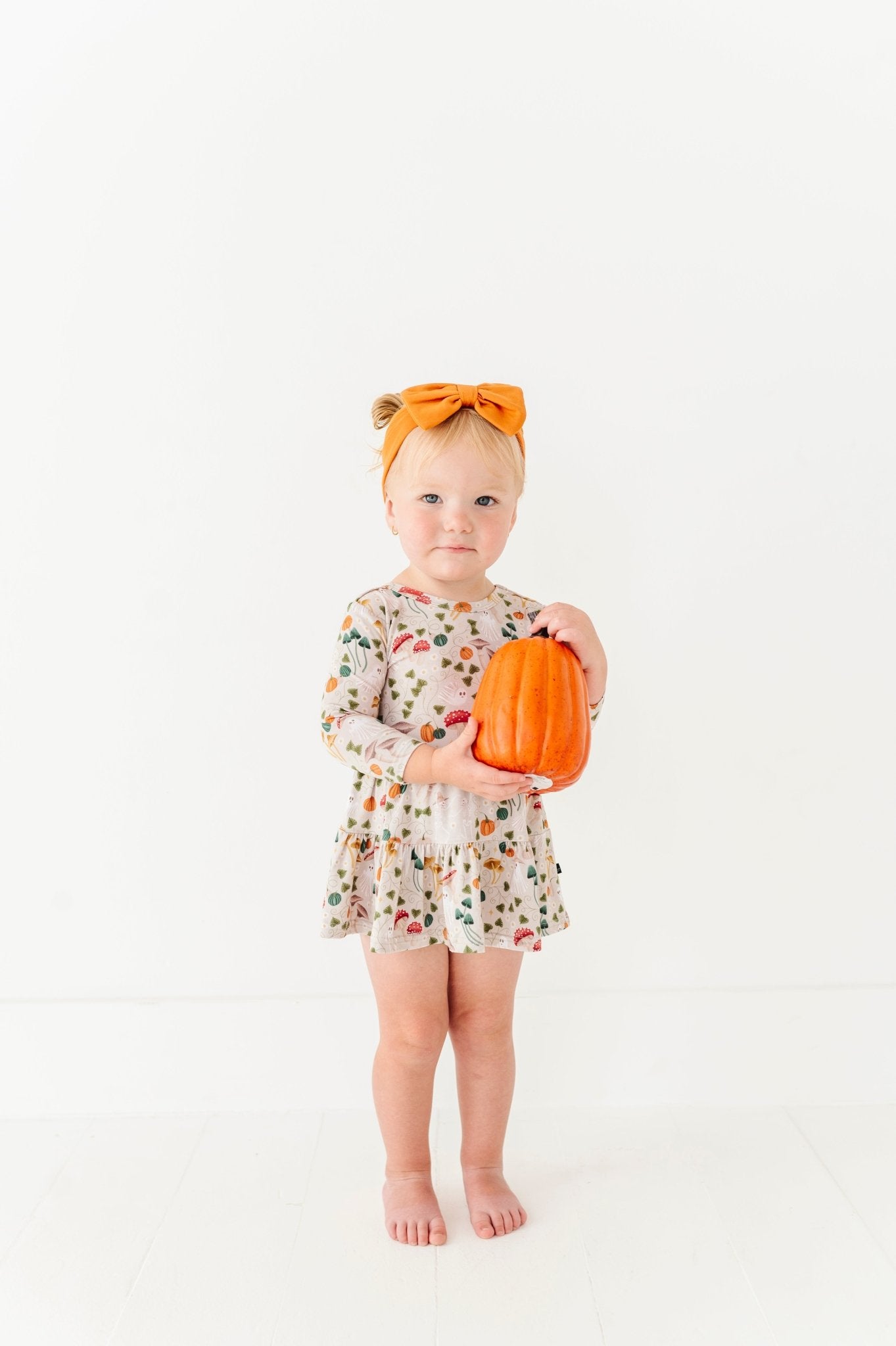 BODYSUIT TWIRL DRESS - GHOSTLY SHROOMS - The Sleepy Sloth