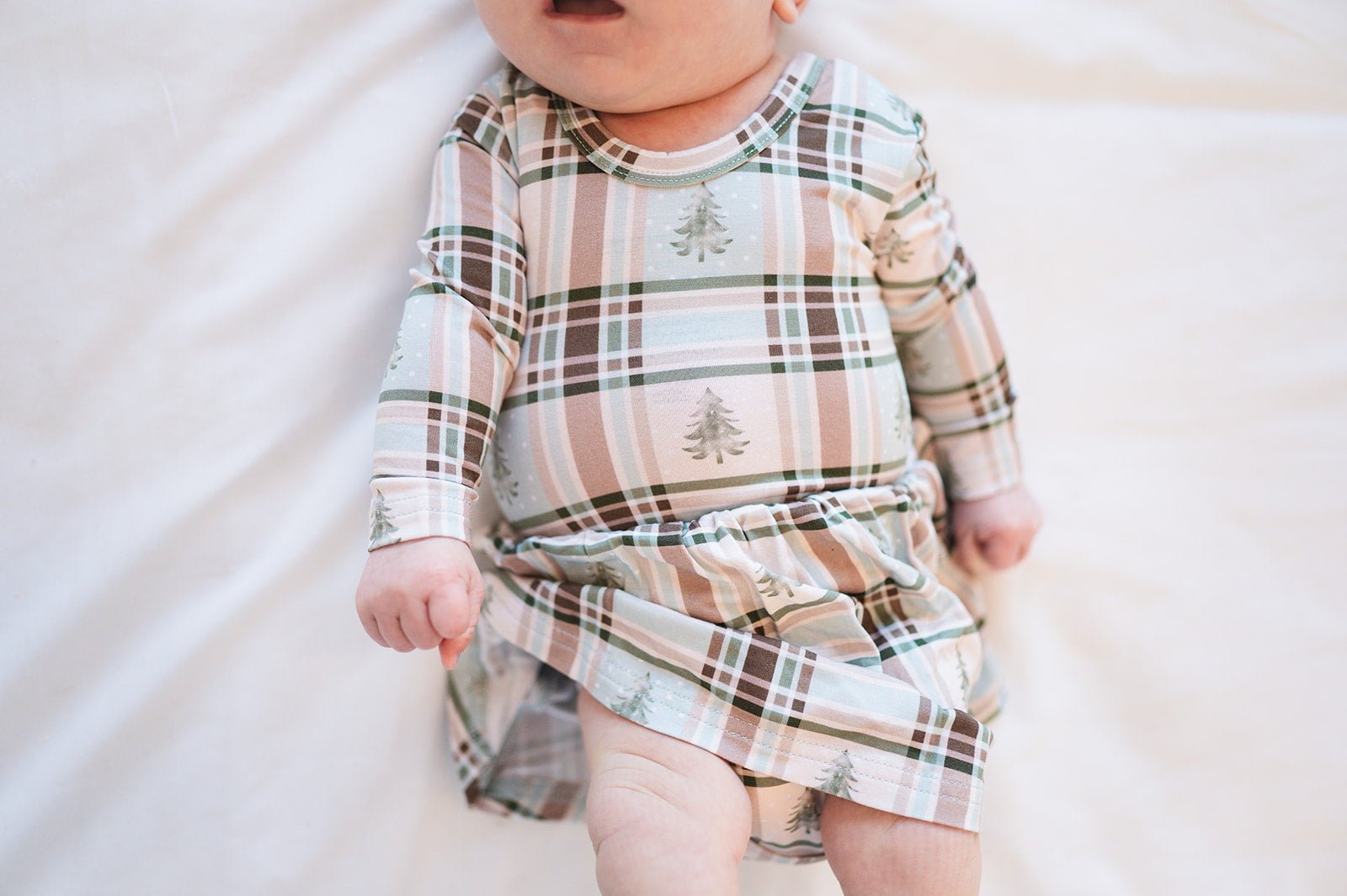 BODYSUIT TWIRL DRESS - HOLIDAY PLAID - The Sleepy Sloth