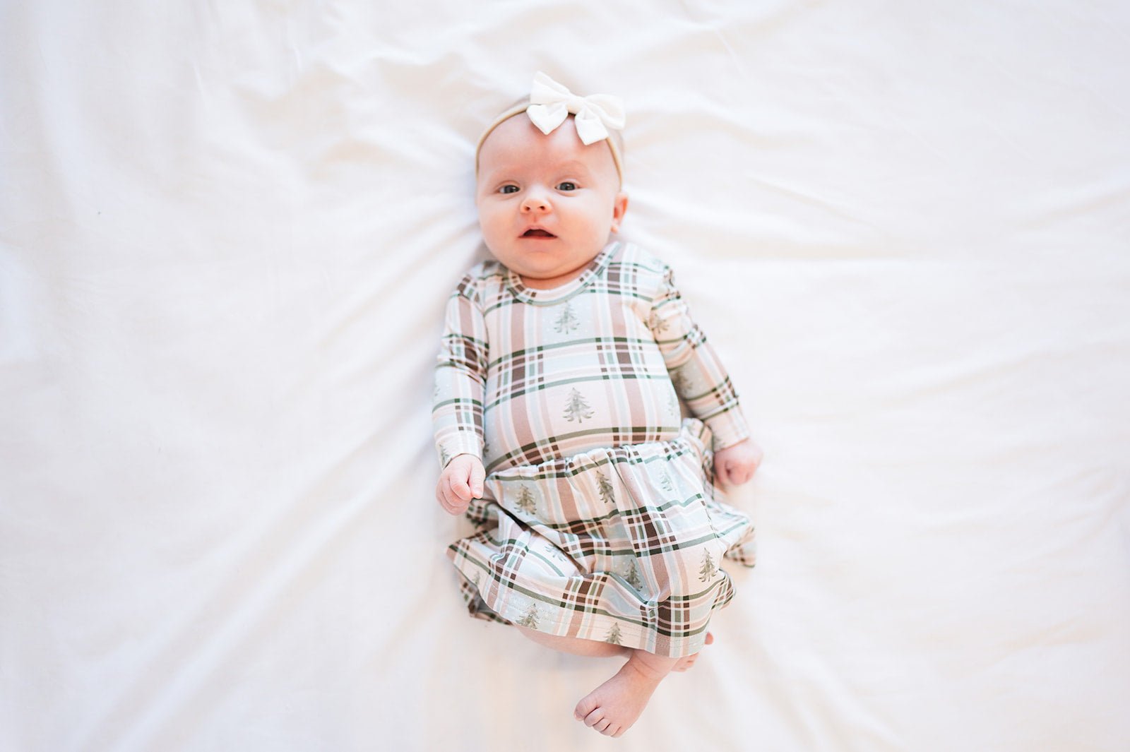 BODYSUIT TWIRL DRESS - HOLIDAY PLAID - The Sleepy Sloth