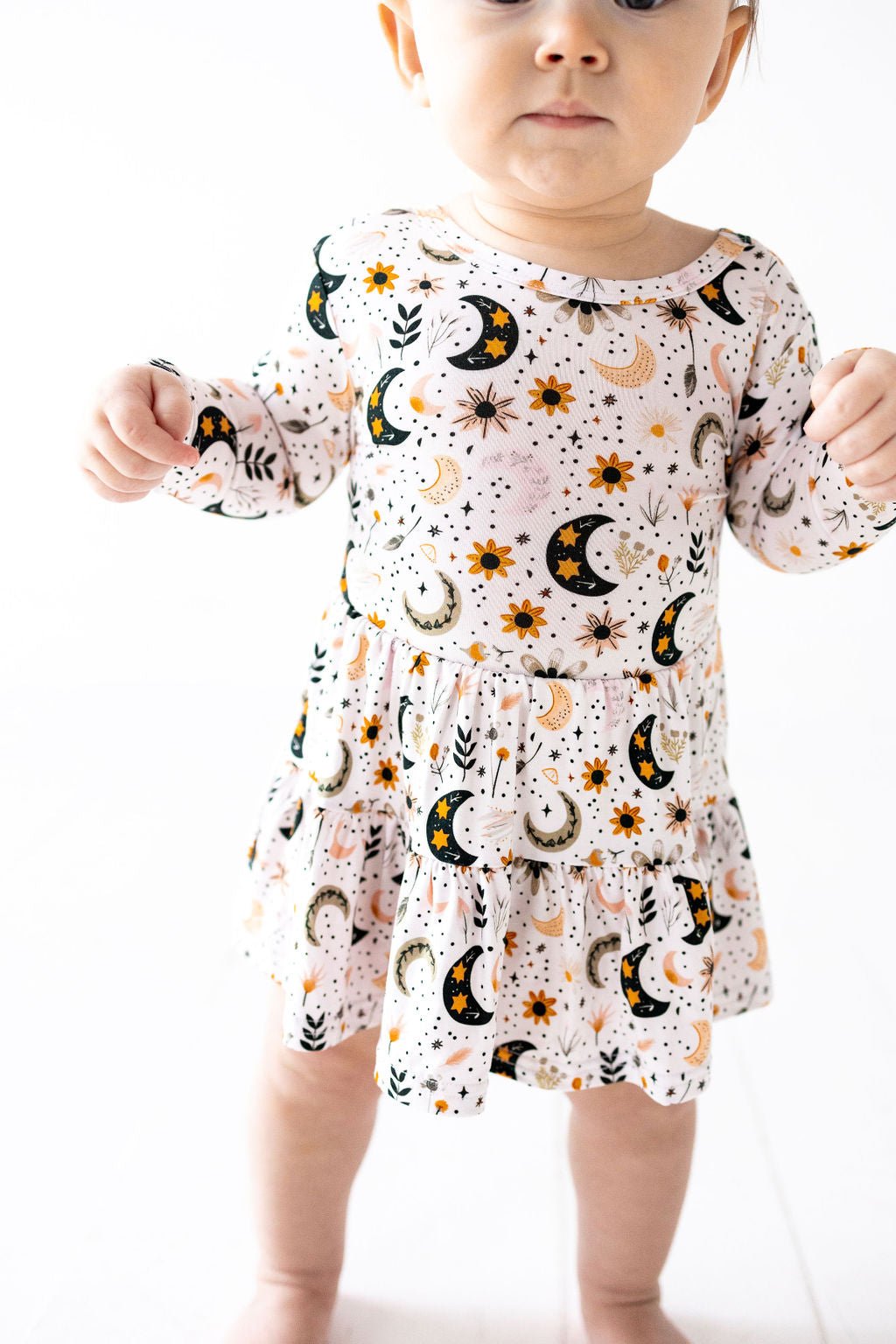 BODYSUIT TWIRL DRESS - LUNAR BLOSSOM - The Sleepy Sloth