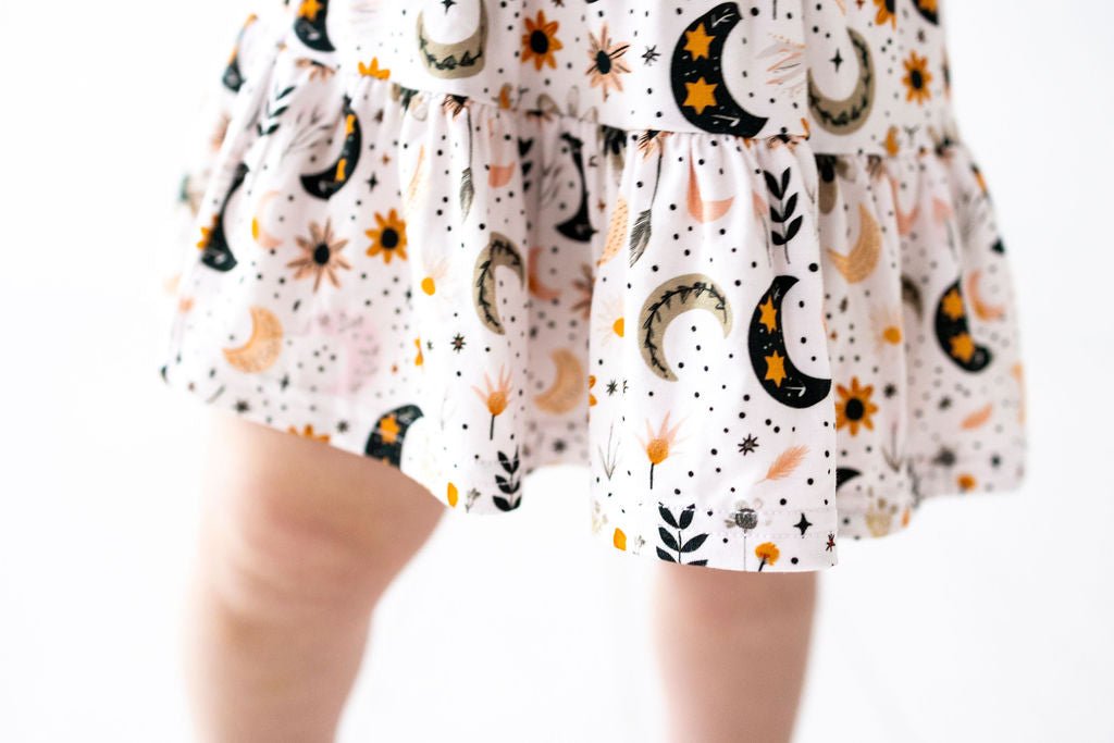 BODYSUIT TWIRL DRESS - LUNAR BLOSSOM - The Sleepy Sloth