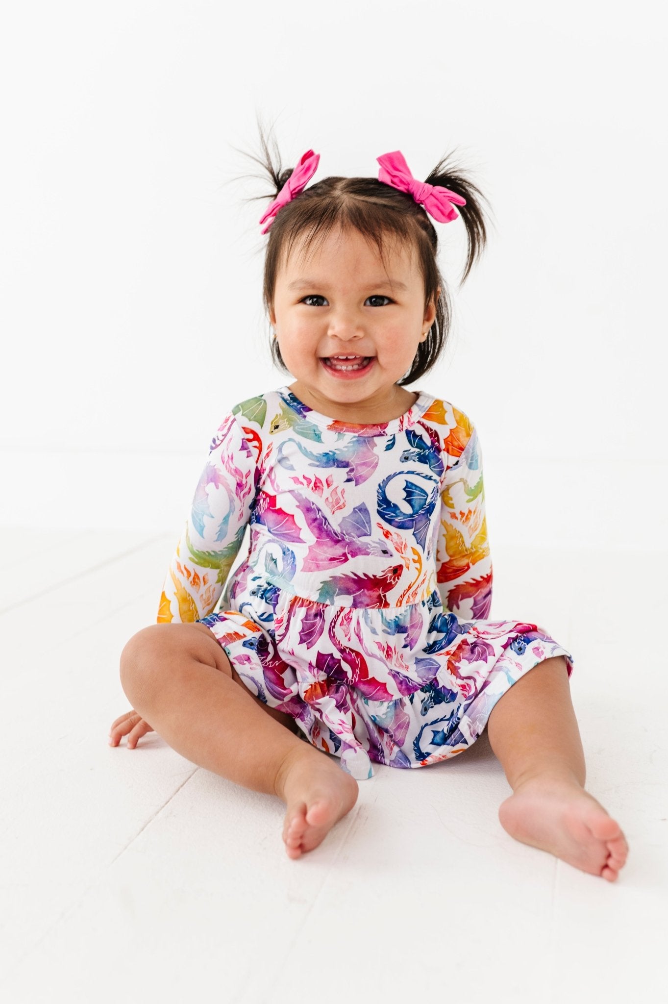 Bodysuit Twirl Dress - RAINBOW TAILS - The Sleepy Sloth