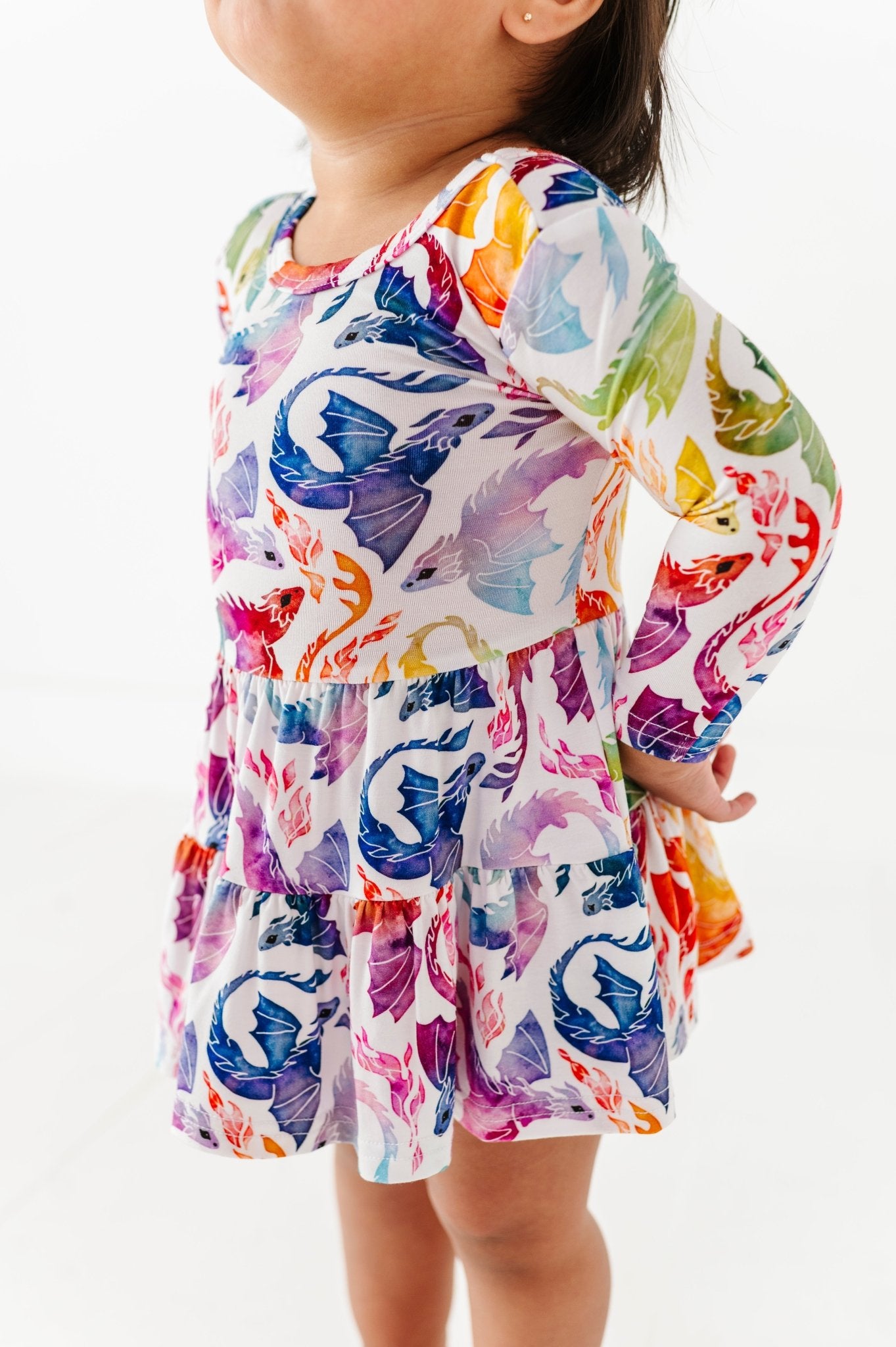 Bodysuit Twirl Dress - RAINBOW TAILS - The Sleepy Sloth