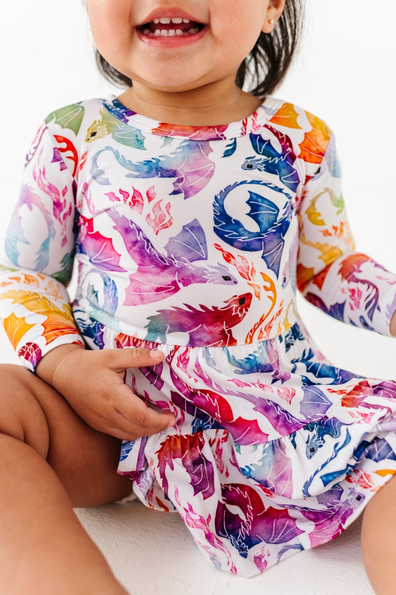 Bodysuit Twirl Dress - RAINBOW TAILS - The Sleepy Sloth