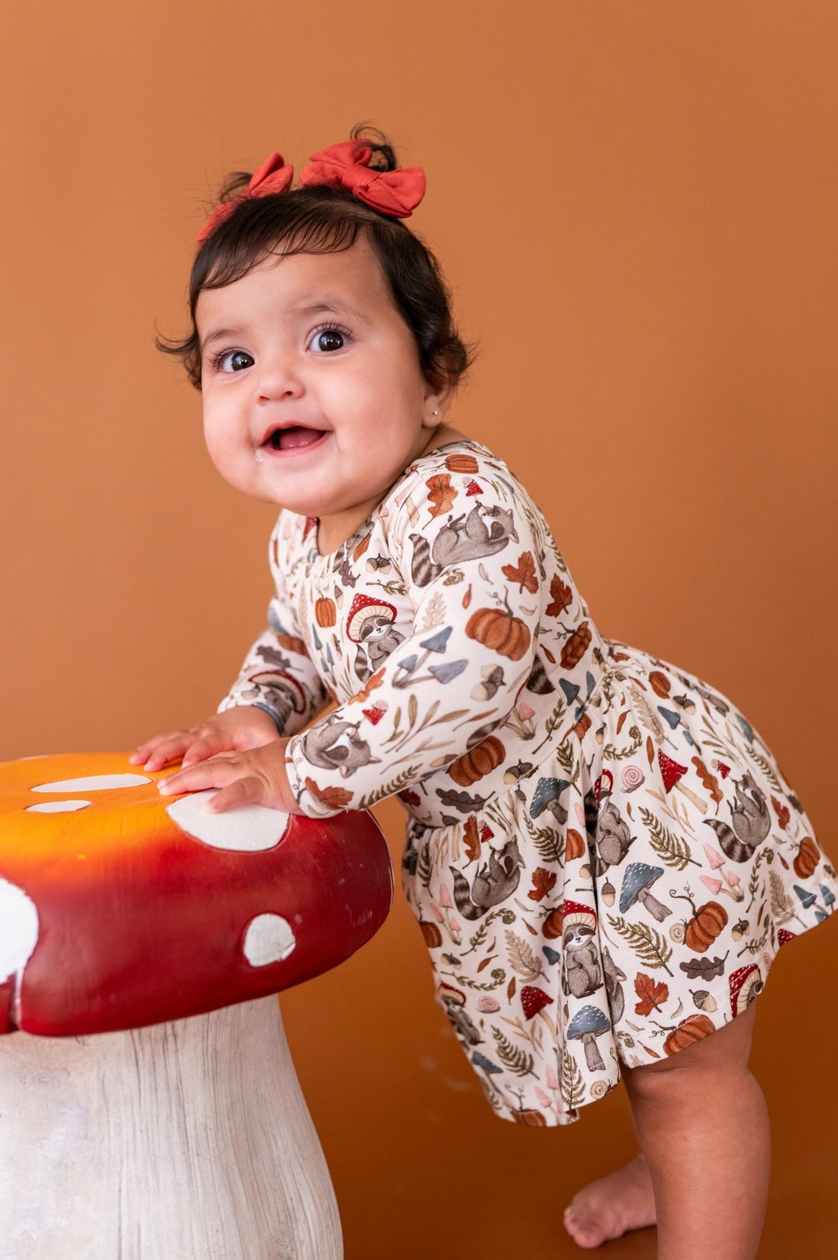 Bodysuit Twirlie Dress - Autumn Woodland - The Sleepy Sloth