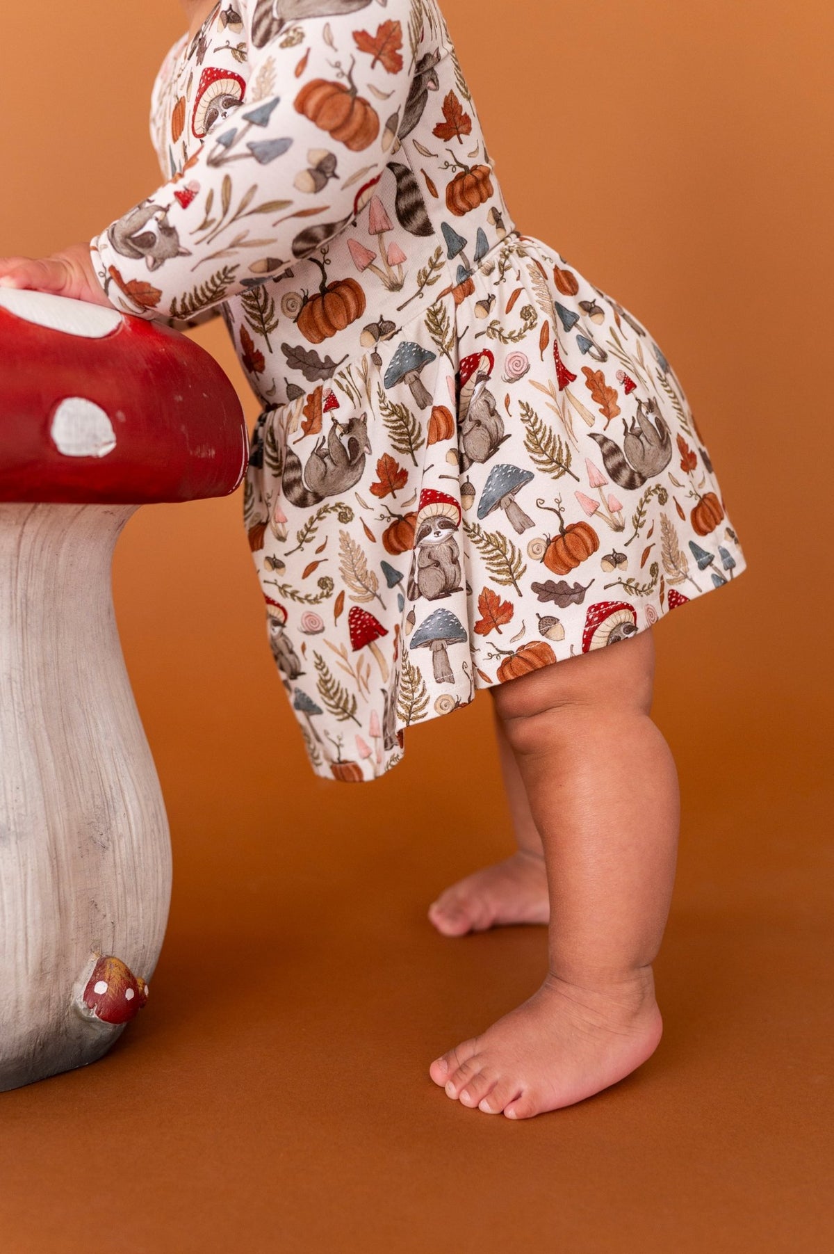 Bodysuit Twirlie Dress - Autumn Woodland - The Sleepy Sloth