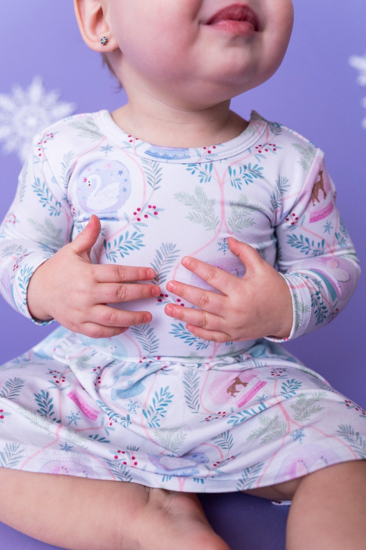 Bodysuit Twirlie Dress - Snow Much Wonder - The Sleepy Sloth