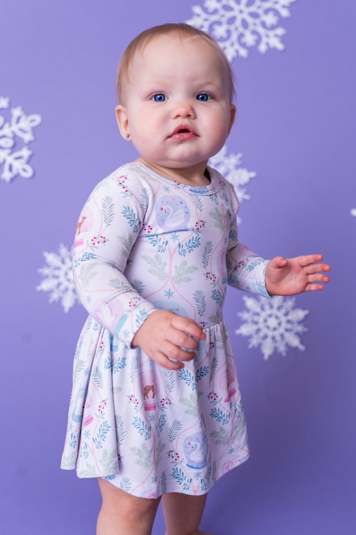 Bodysuit Twirlie Dress - Snow Much Wonder - The Sleepy Sloth
