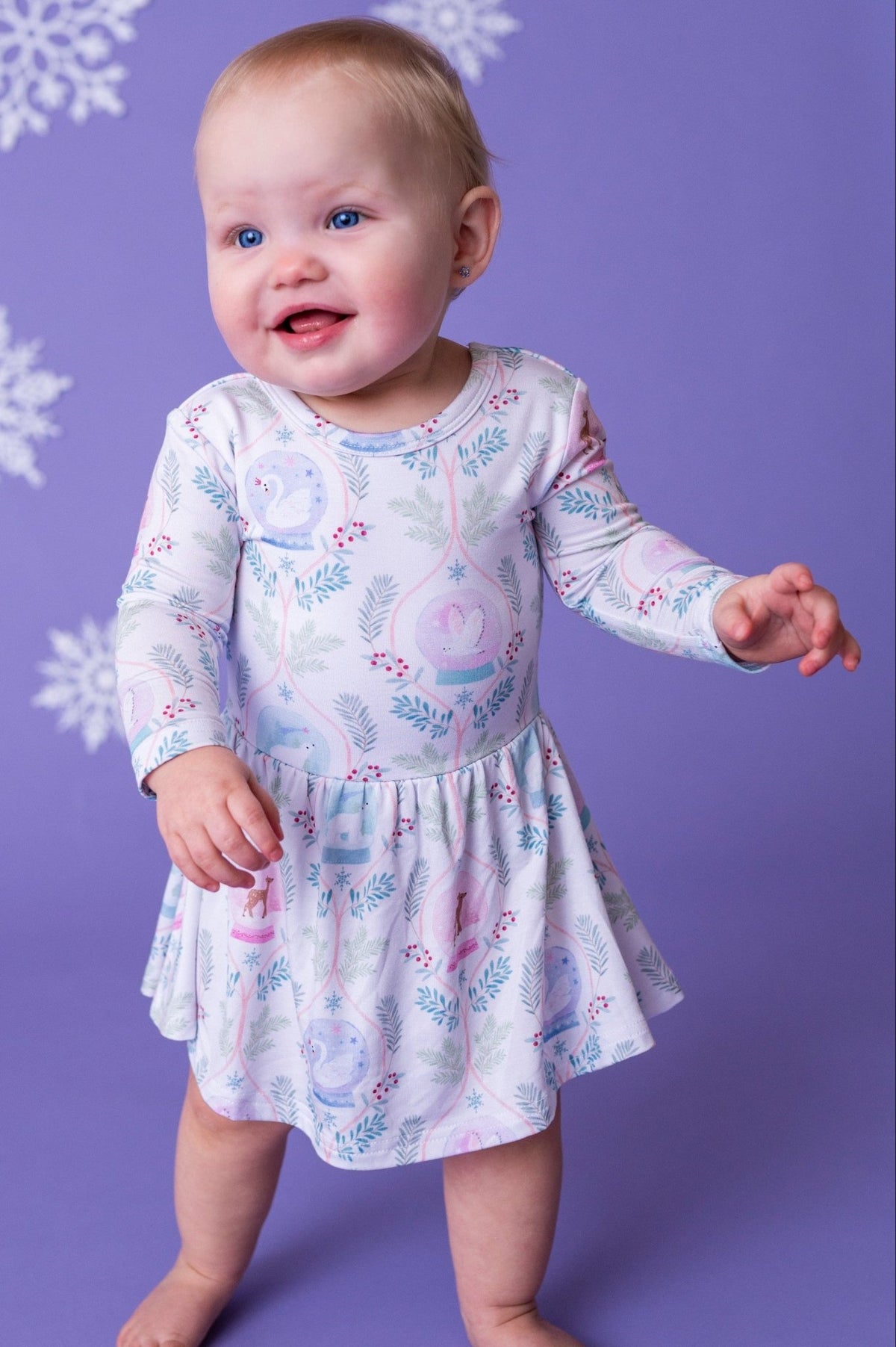 Bodysuit Twirlie Dress - Snow Much Wonder - The Sleepy Sloth