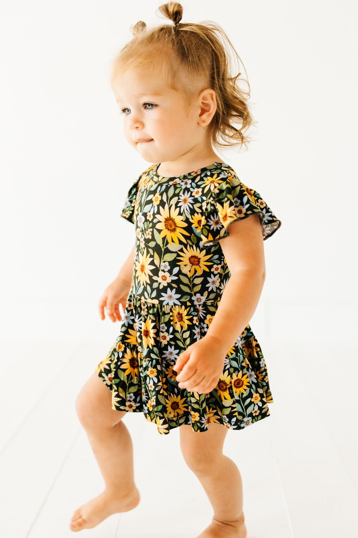 BODYSUIT TWIRLIE DRESS - YOU ARE MY SUNFLOWER - The Sleepy Sloth