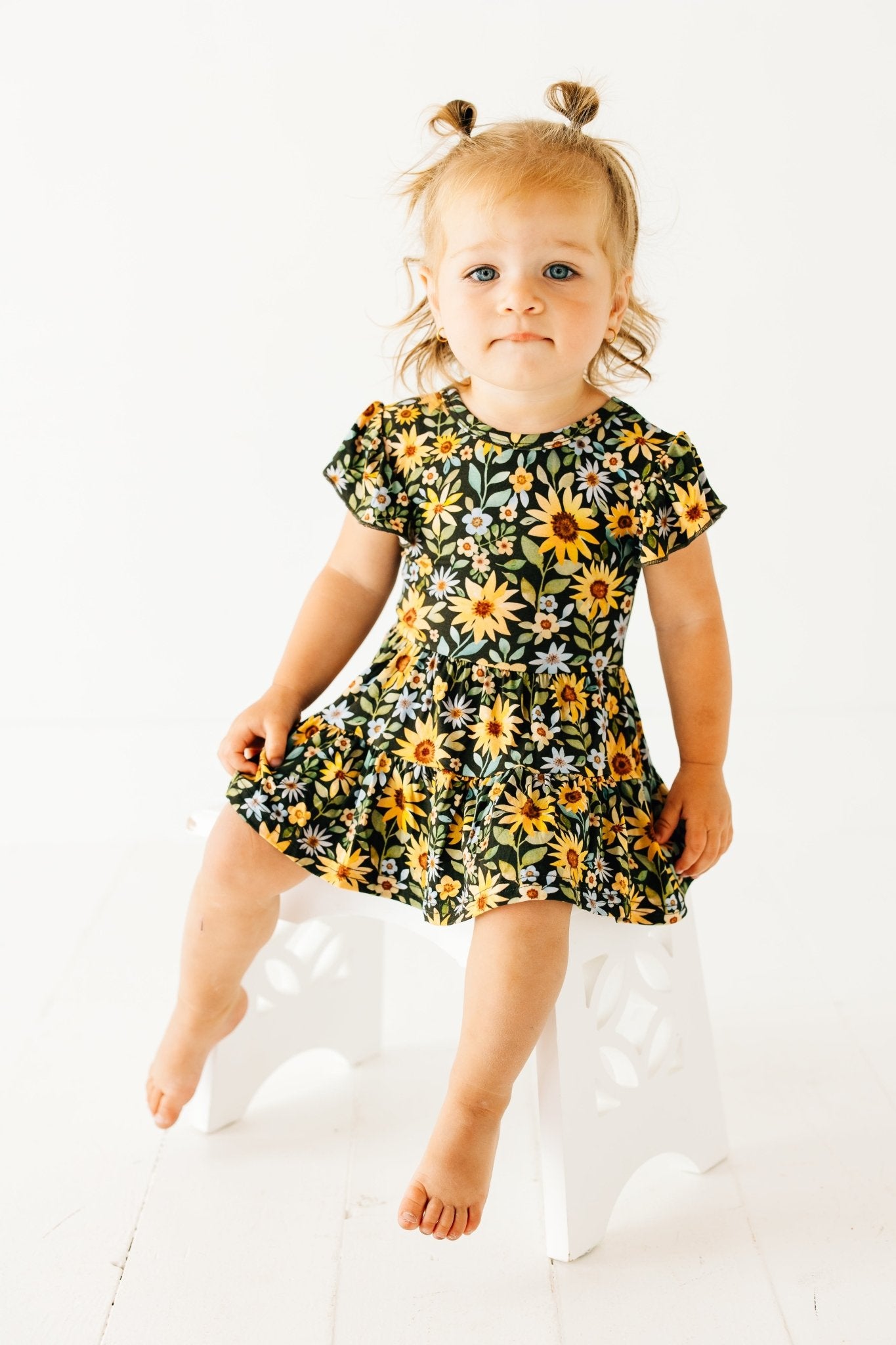 BODYSUIT TWIRLIE DRESS - YOU ARE MY SUNFLOWER - The Sleepy Sloth