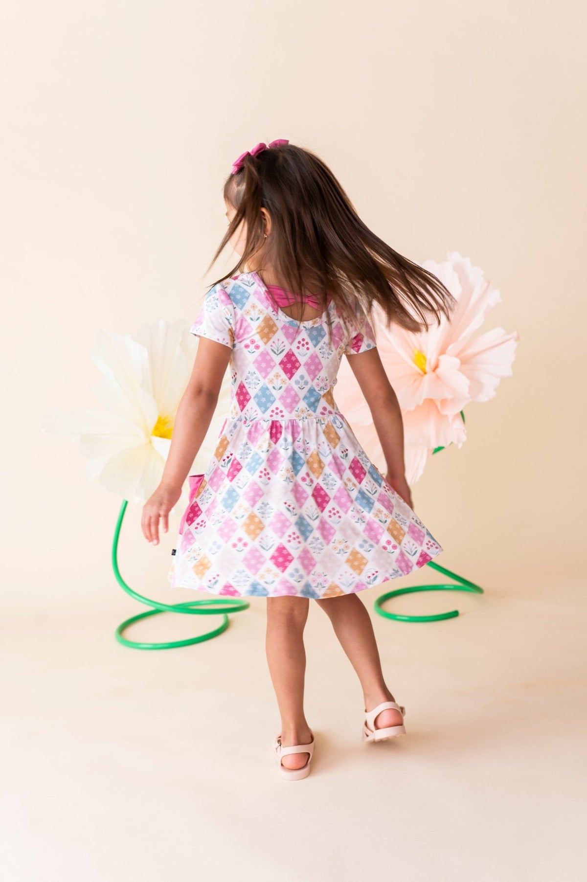Bow Back Twirlie Dress - Stitched In Bloom - The Sleepy Sloth