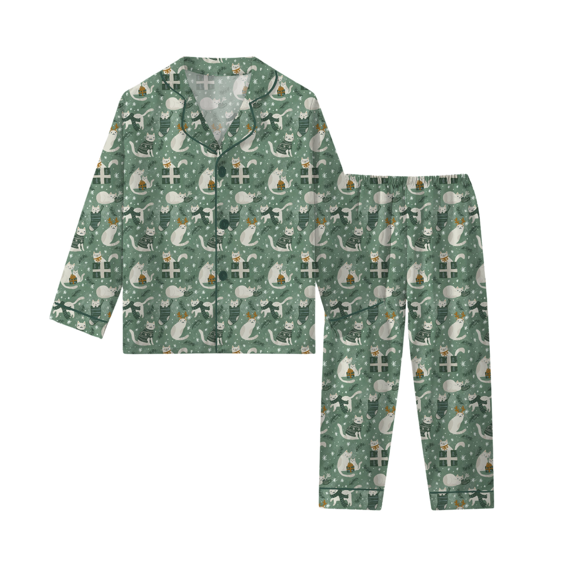Preorder Women's Luxe Pajama Set - Meowy & Bright