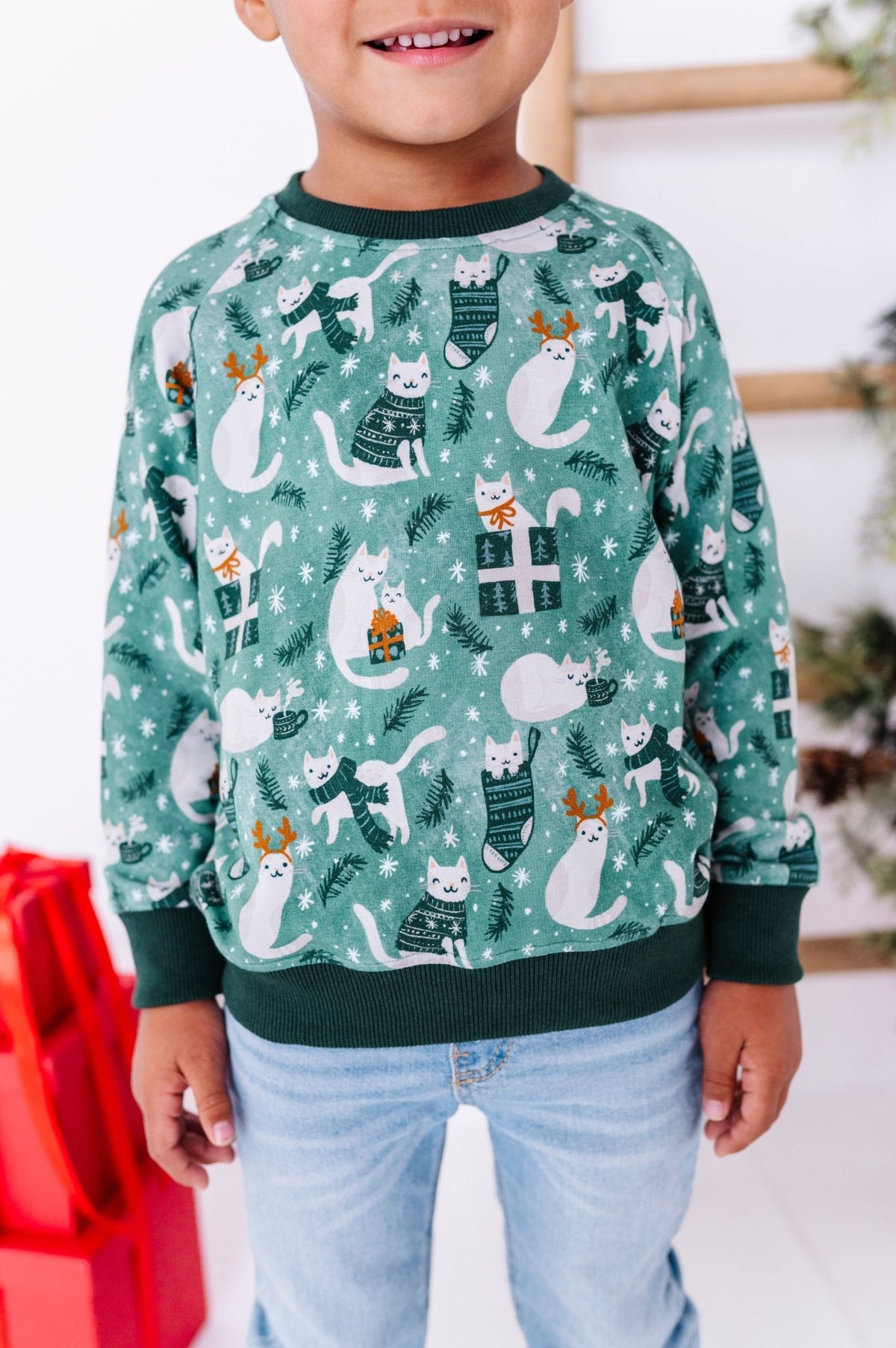Crewneck Sweatshirt - Meowy & Bright - The Sleepy Sloth