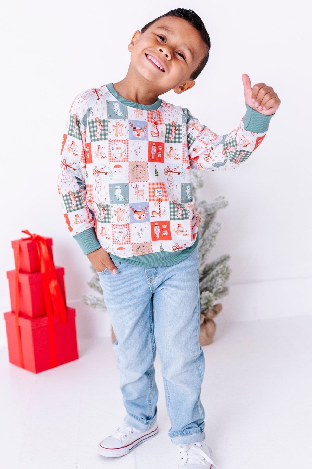 Crewneck Sweatshirt - Merry Mosaic - The Sleepy Sloth