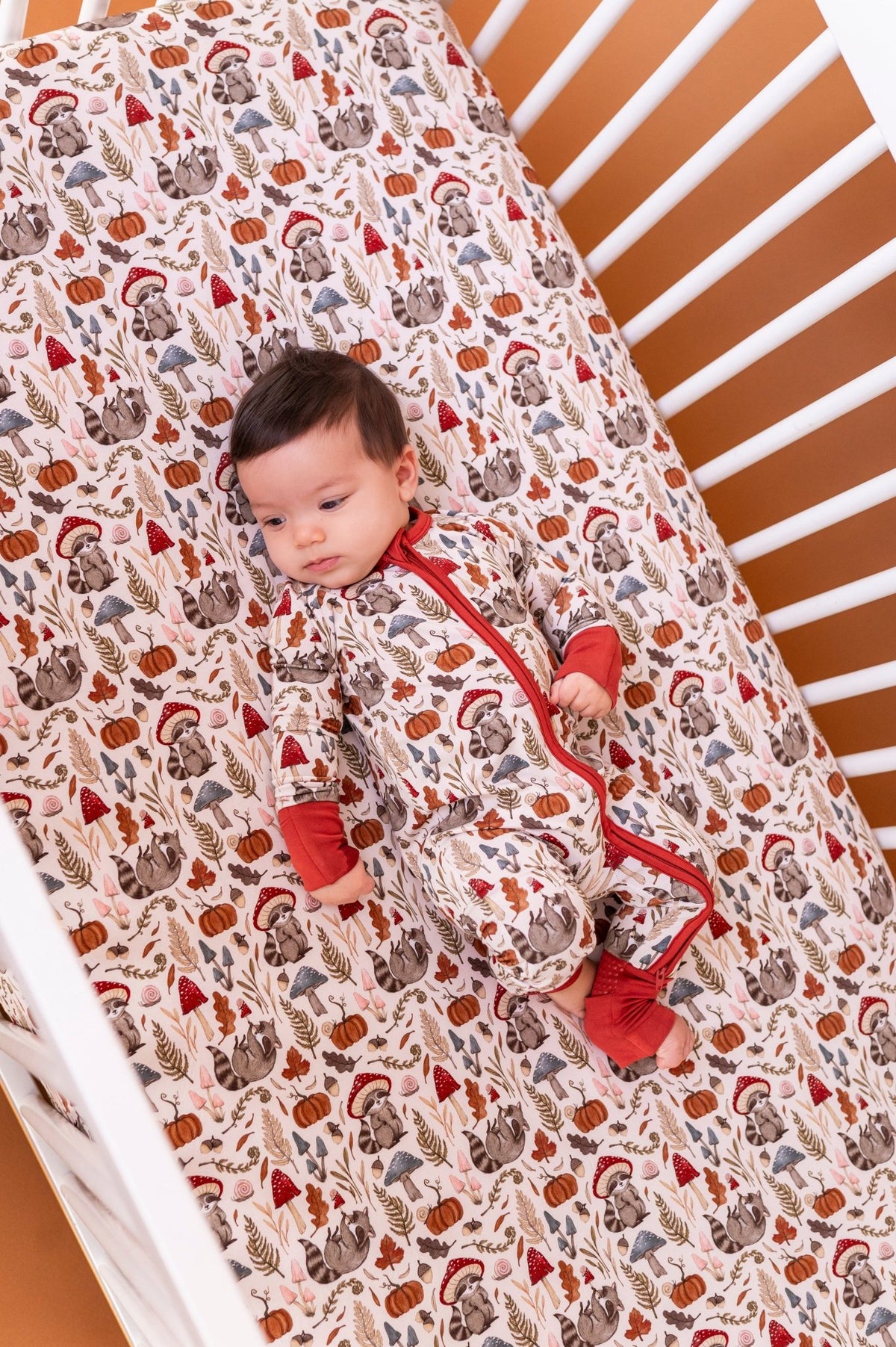Crib Sheet - Autumn Woodland - The Sleepy Sloth