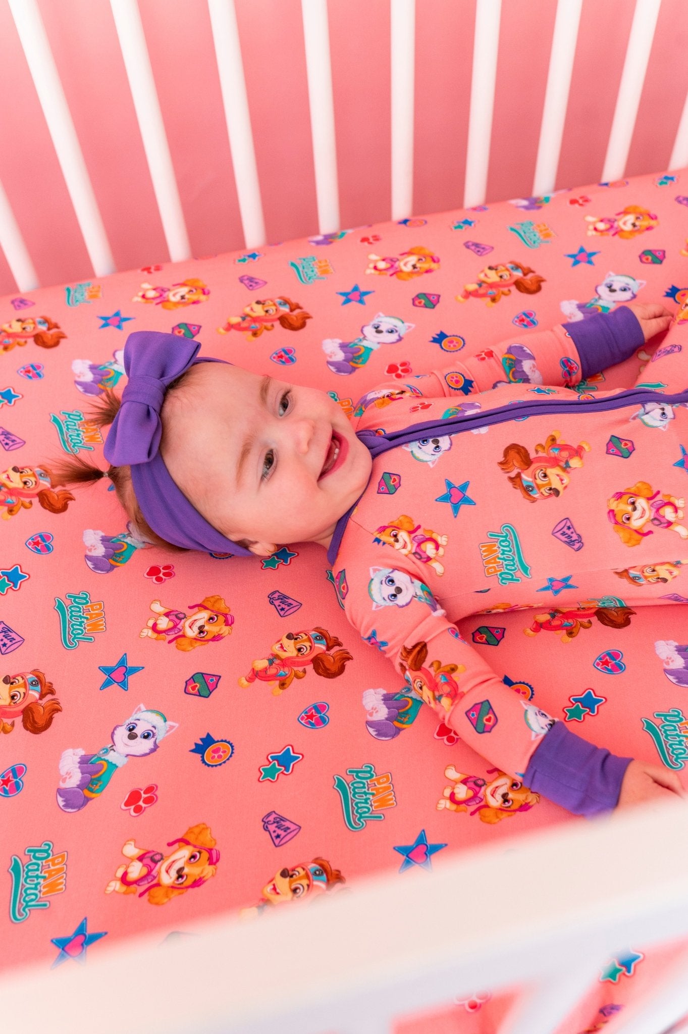 CRIB SHEET - PAW PATROL™ ALL - STARS PAWfect Pink Crew - The Sleepy Sloth