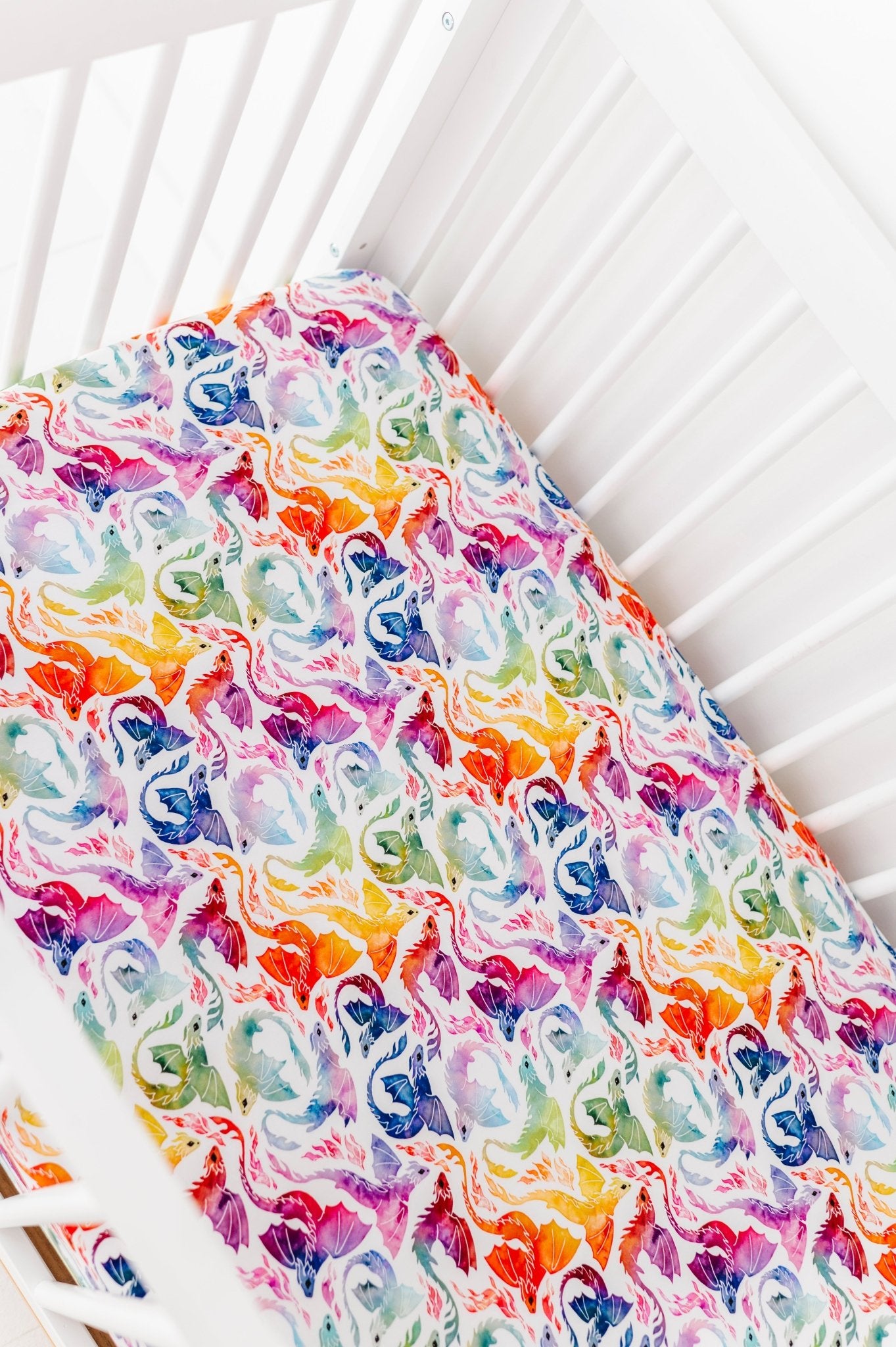 Crib Sheet - RAINBOW TAILS - The Sleepy Sloth