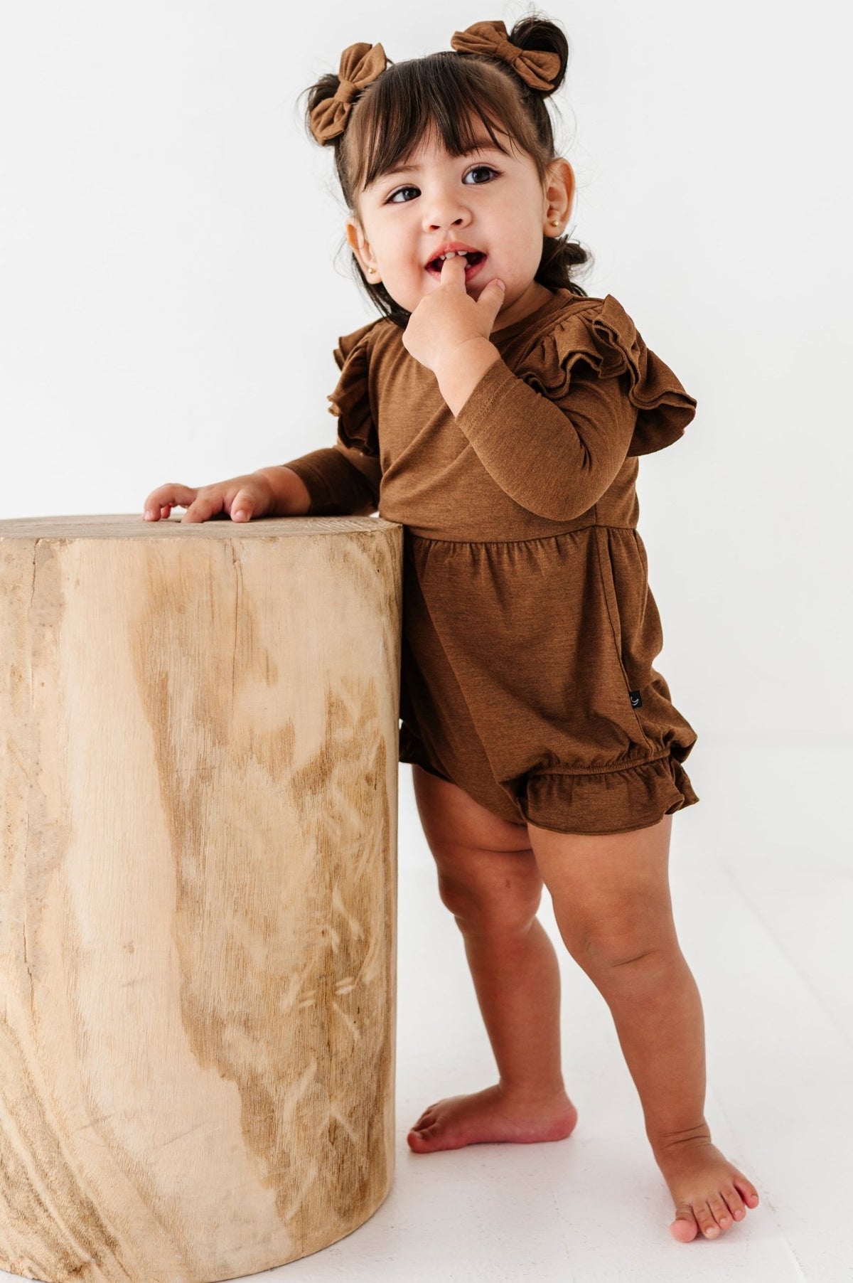 Flutter Bubble Romper - Chestnut - The Sleepy Sloth
