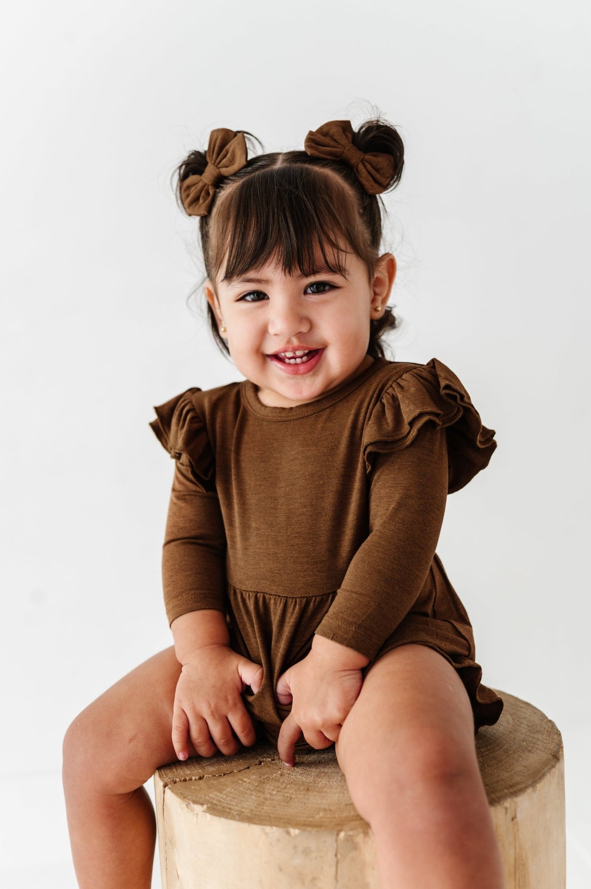 Flutter Bubble Romper - Chestnut - The Sleepy Sloth