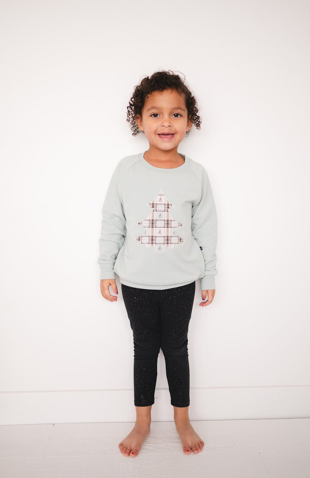 GRAPHIC CREWNECK YOUTH - HOLIDAY PLAID - The Sleepy Sloth