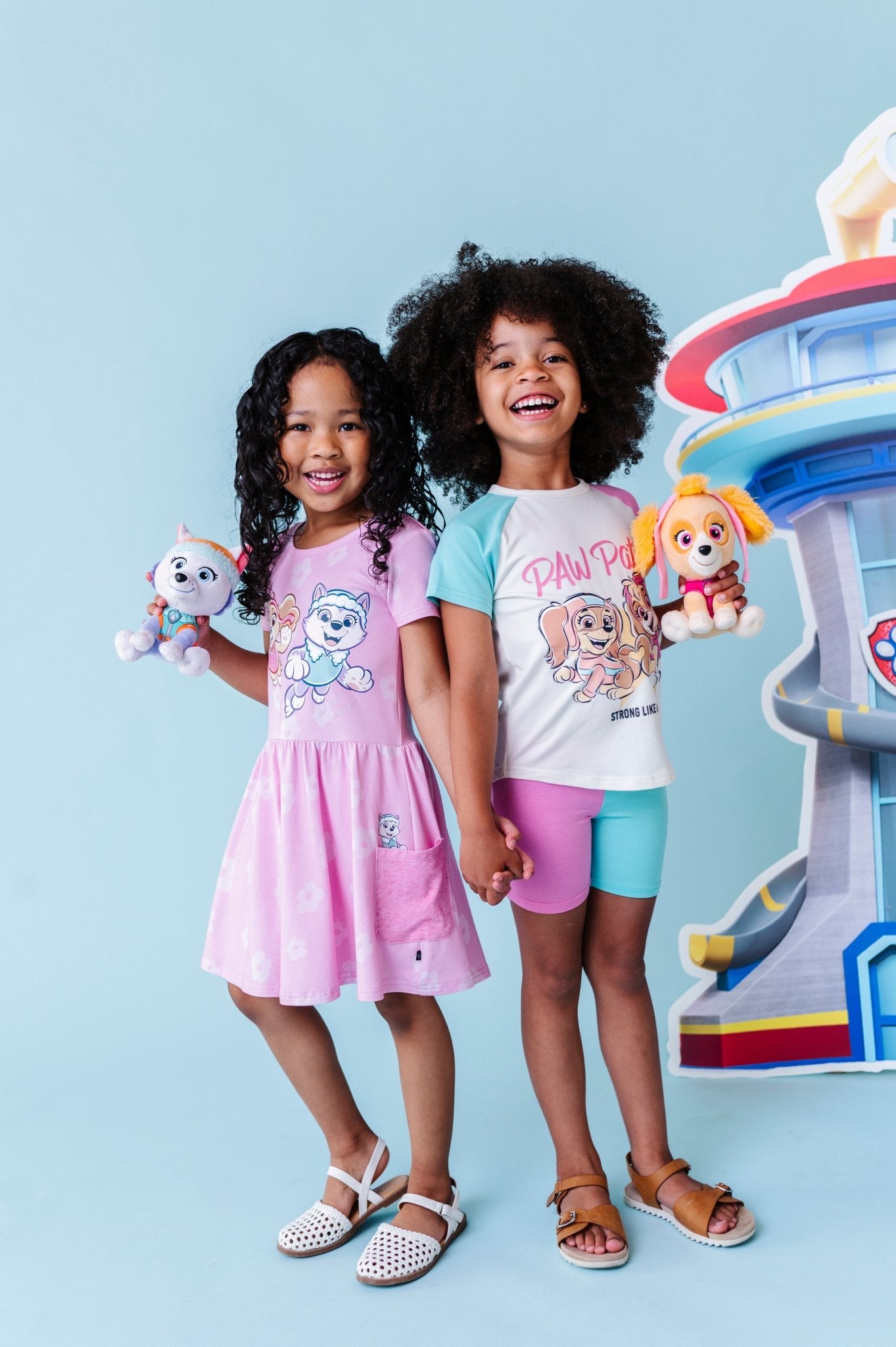 Graphic Tee Biker Short Set - Paw Patrol™ Strong Like A Girl - The Sleepy Sloth