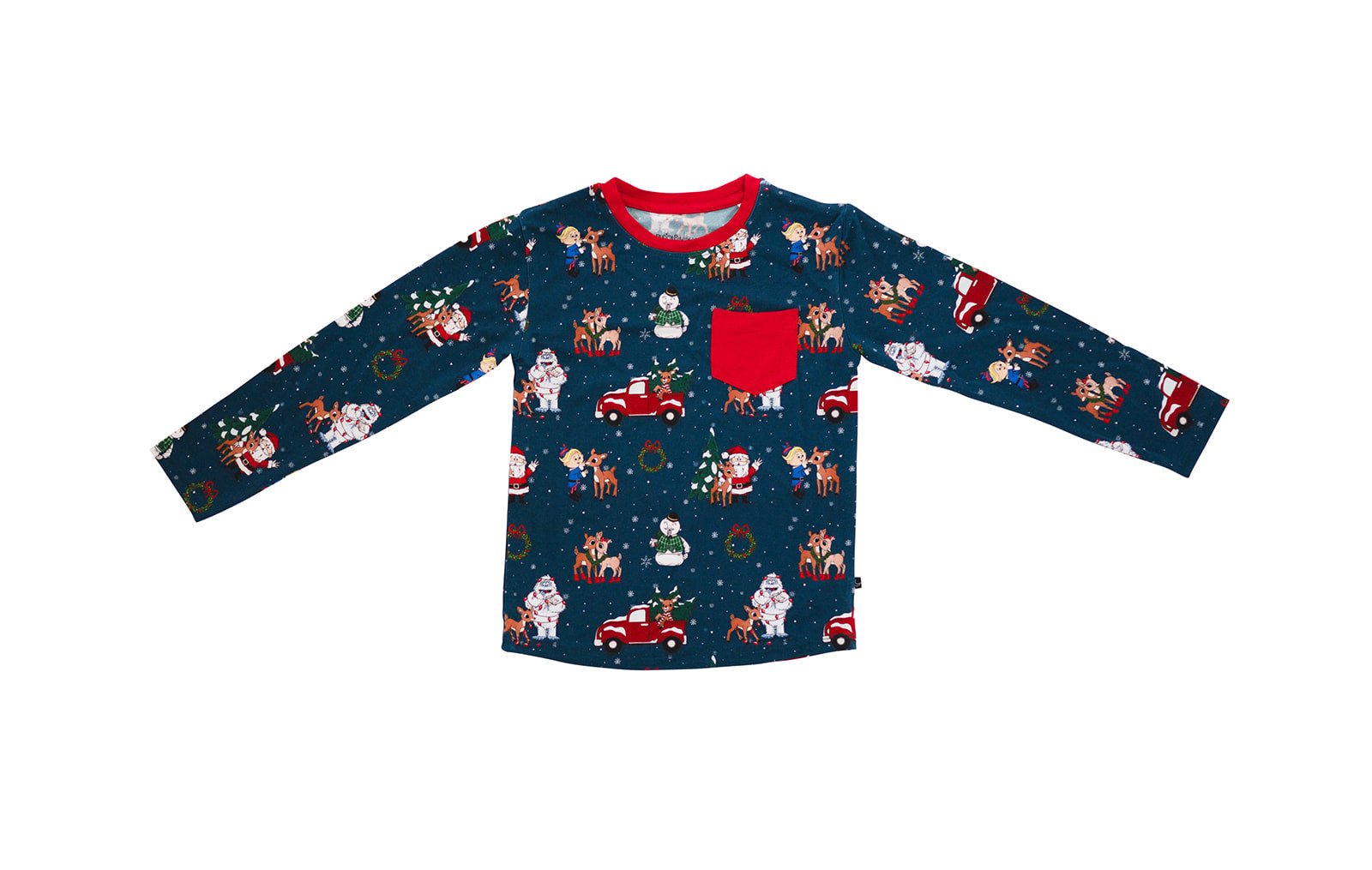 LONG SLEEVE POCKET TEE - RUDOLPH & FRIENDS - The Sleepy Sloth