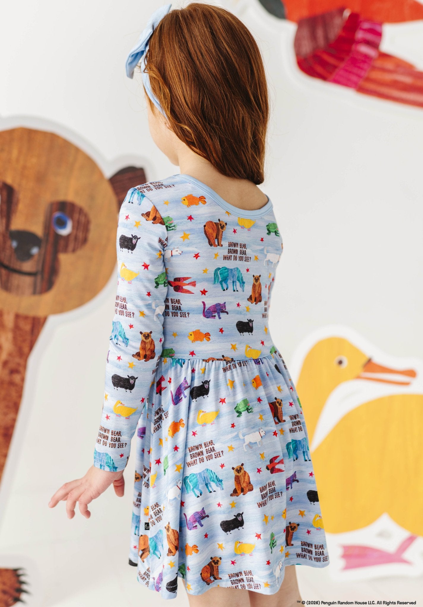 LONG SLEEVE TWIRL DRESS - Eric Carle™ BROWN BEAR BROWN BEAR - The Sleepy Sloth