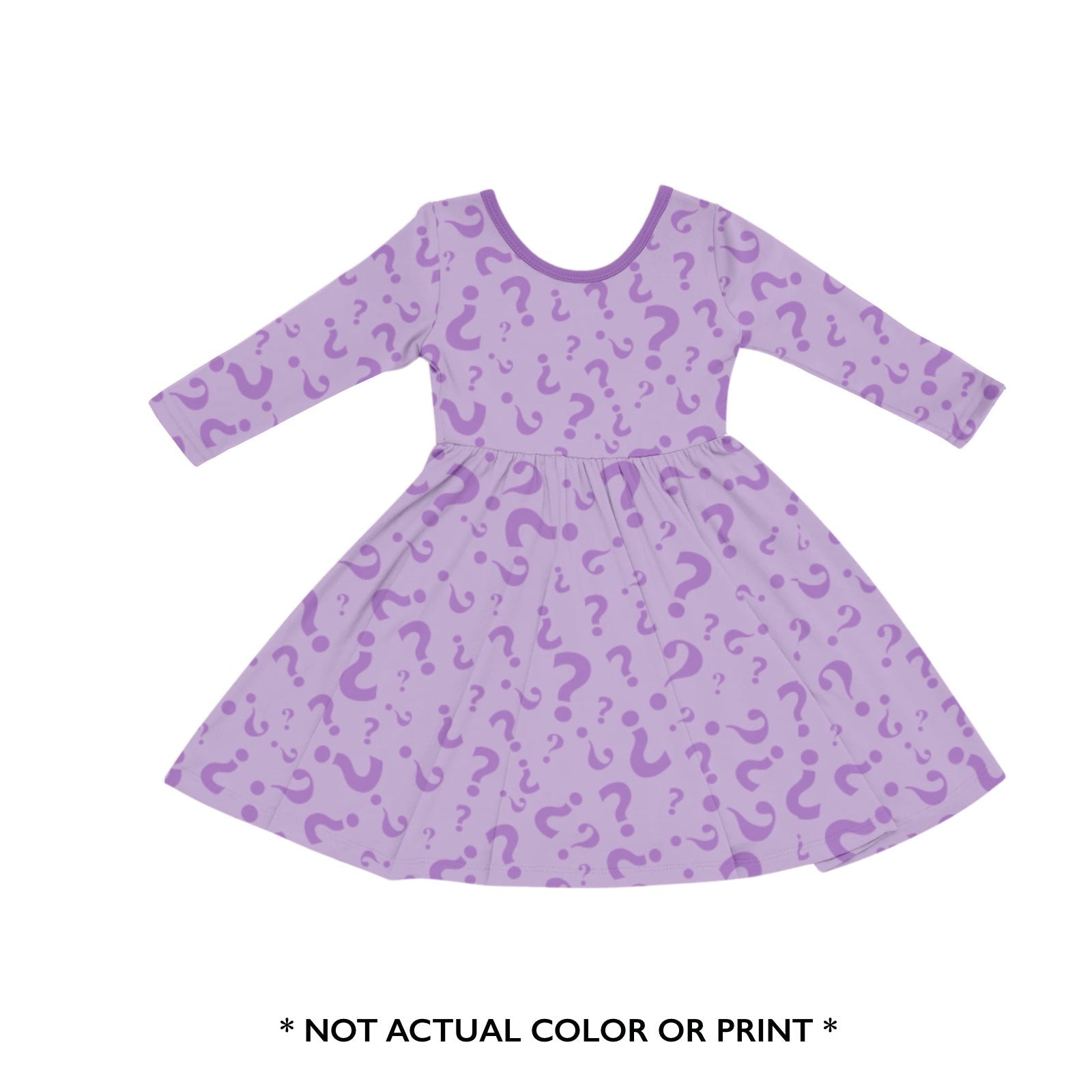 LONG SLEEVE TWIRLIE DRESS - MYSTERY GIRL PRINT B - The Sleepy Sloth