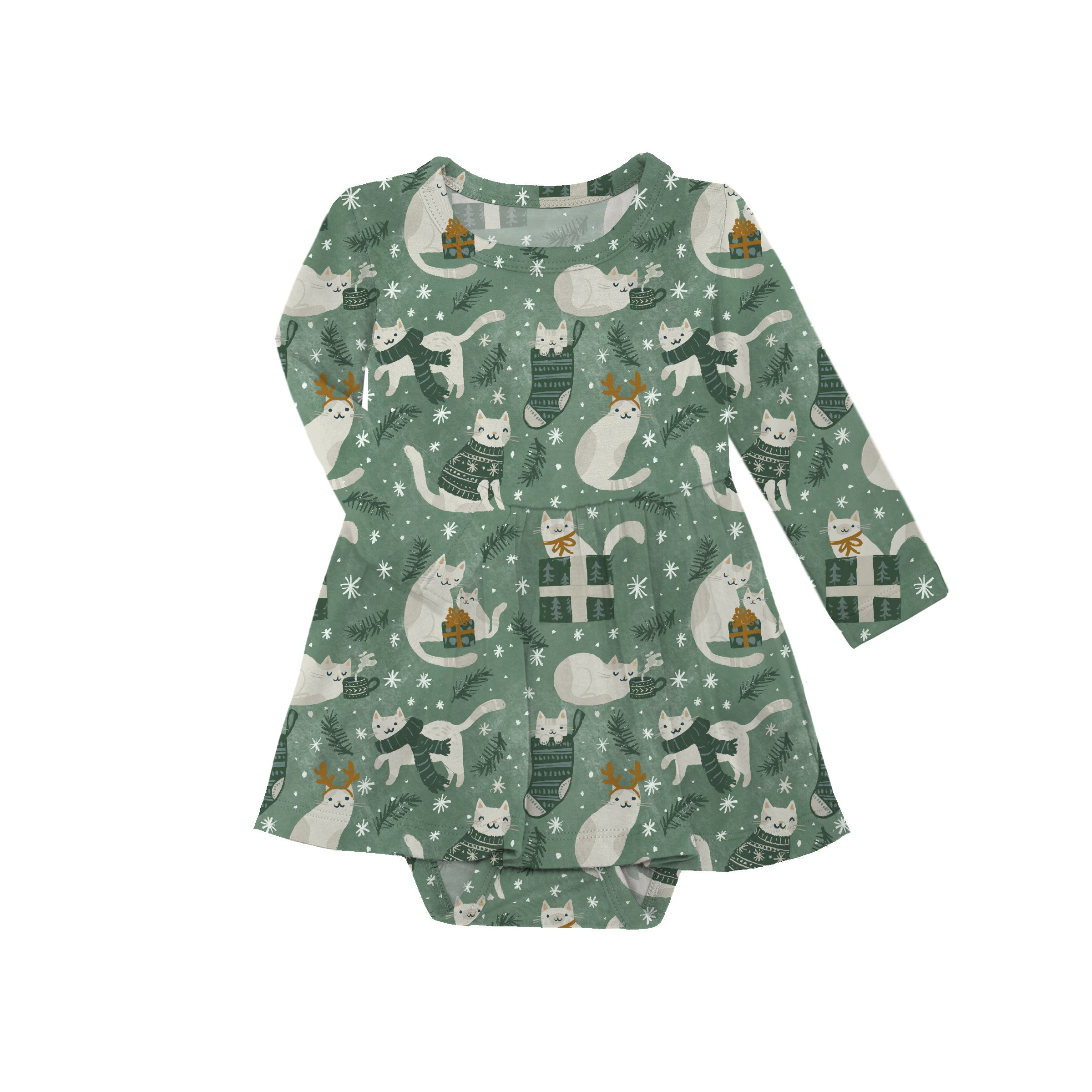 Preorder Bodysuit Twirlie Dress - Meowy & Bright
