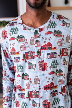 Men's Henley - Santa's Village