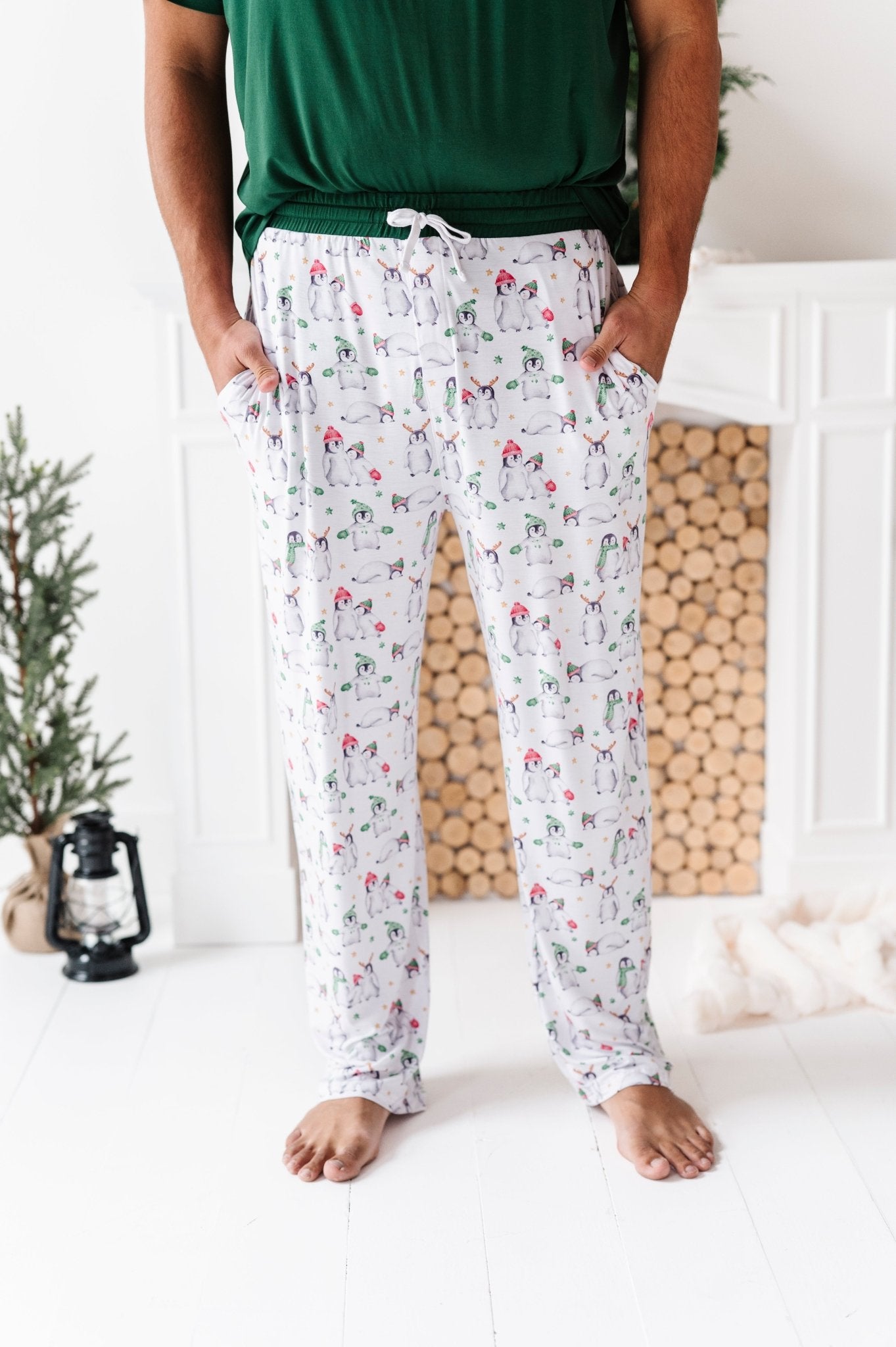 MEN'S SLEEPY PANTS - COZY SNOW MATES - The Sleepy Sloth