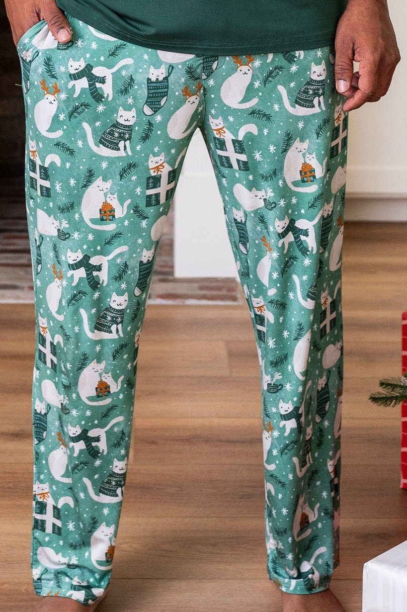 Men's Sleepy Pants - Meowy & Bright - The Sleepy Sloth
