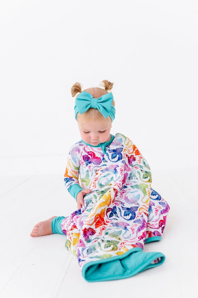 MINI BLANKIE - RAINBOW TAILS - The Sleepy Sloth