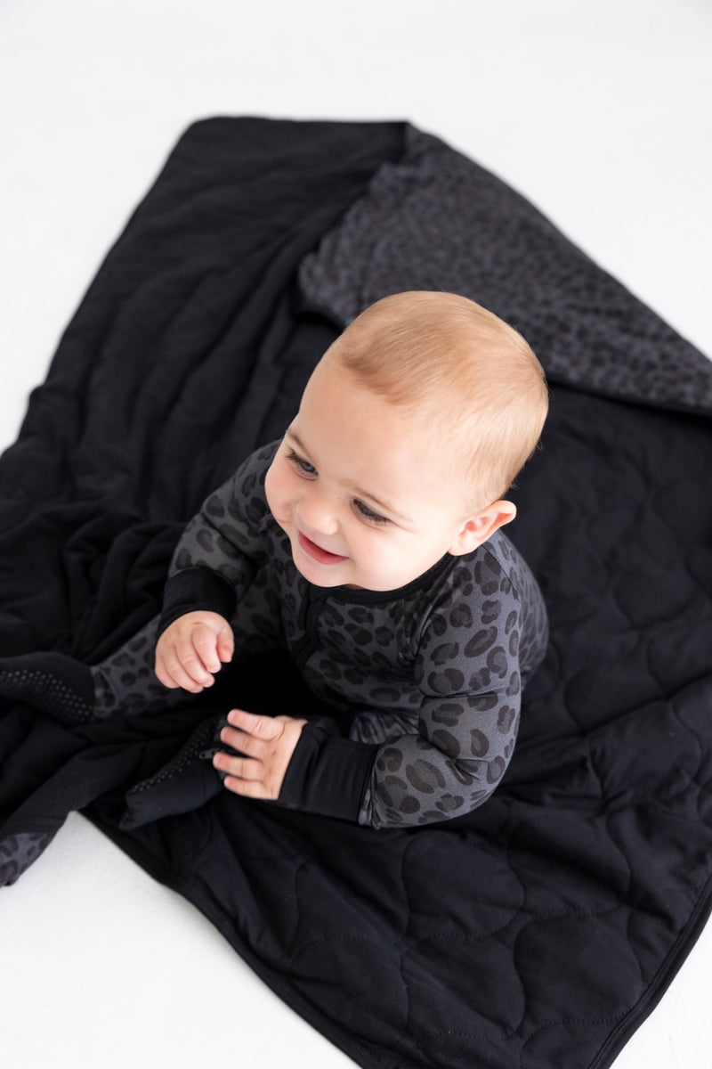 MINI BLANKIE - SPOTTED IN ONYX - The Sleepy Sloth