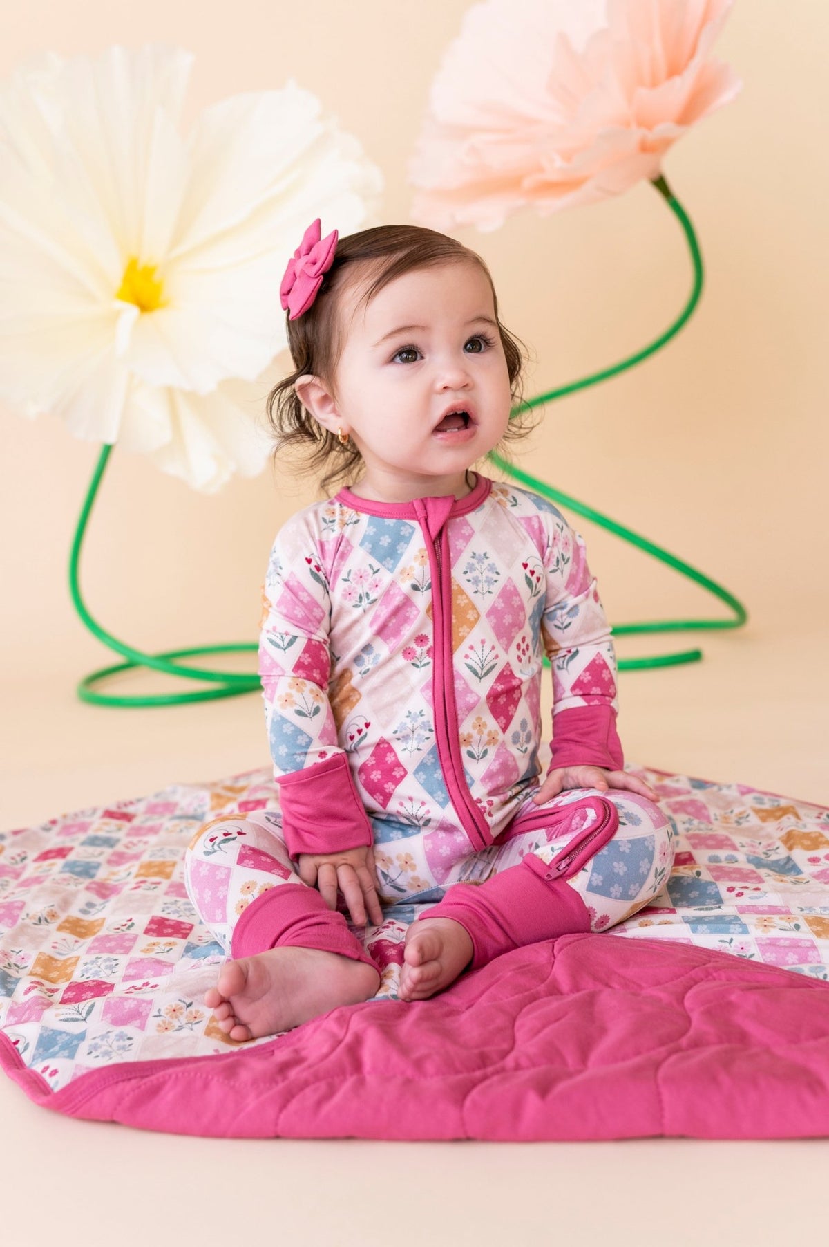 Mini Blankie - Stitched In Bloom - The Sleepy Sloth