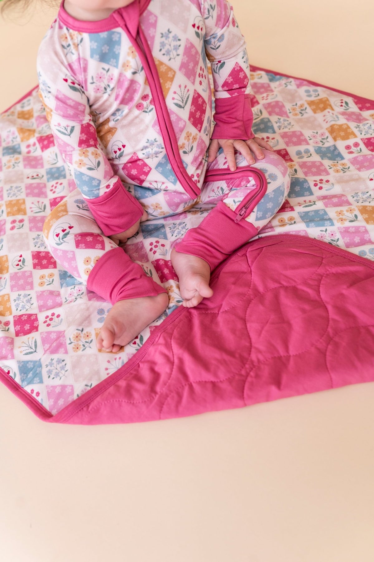 Mini Blankie - Stitched In Bloom - The Sleepy Sloth